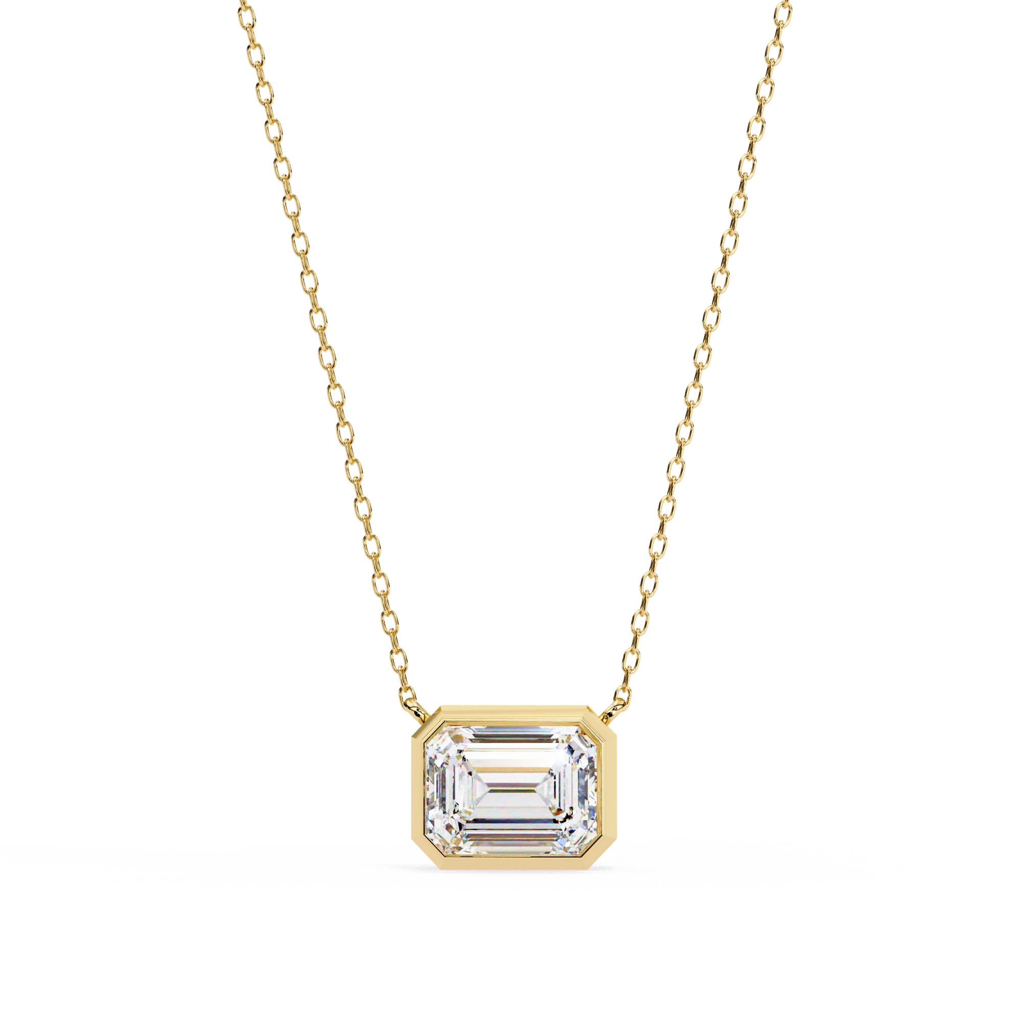 18k Gold  Pendant With Fabulous Lab Grown Diamond