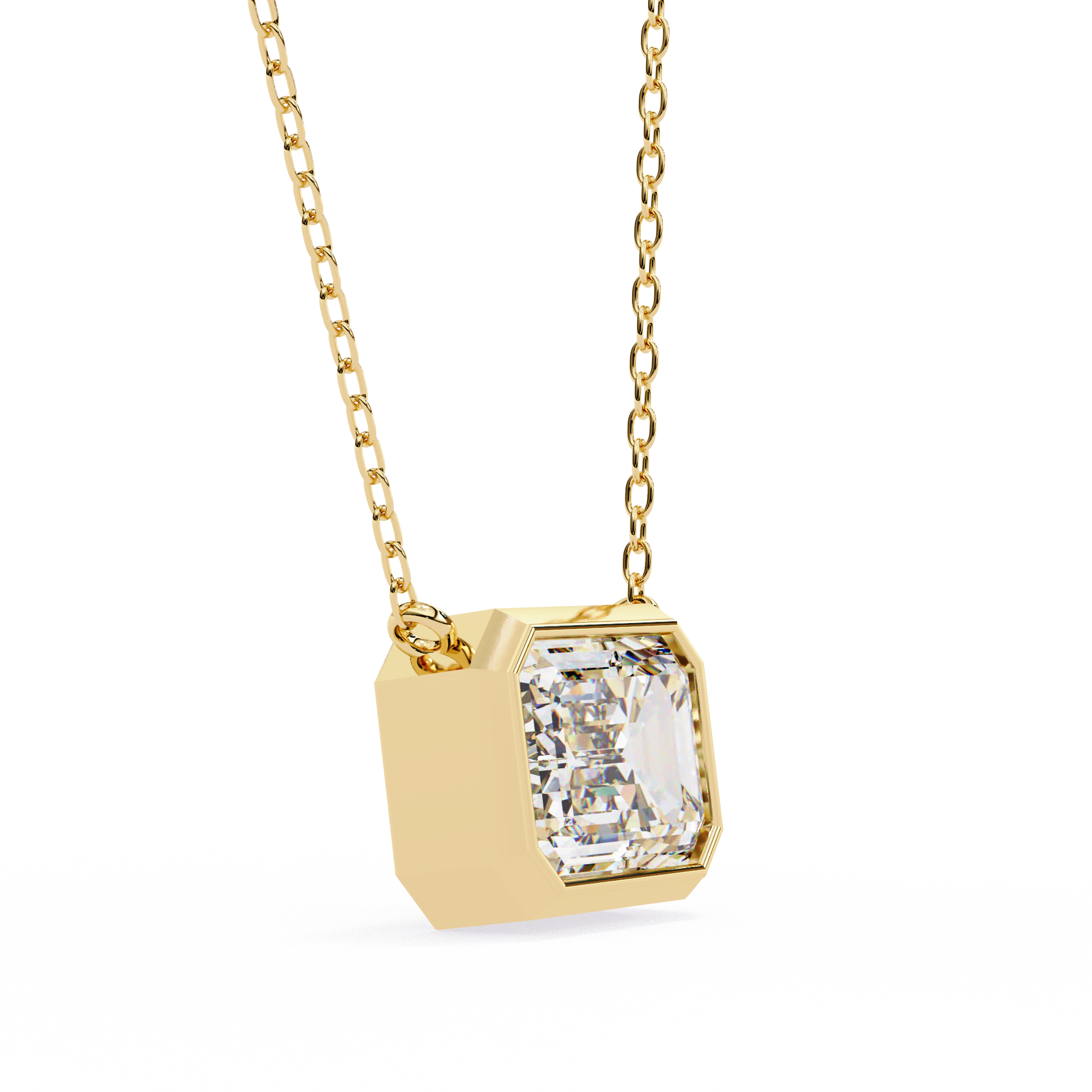 18k Gold  Pendant With Fabulous Lab Grown Diamond