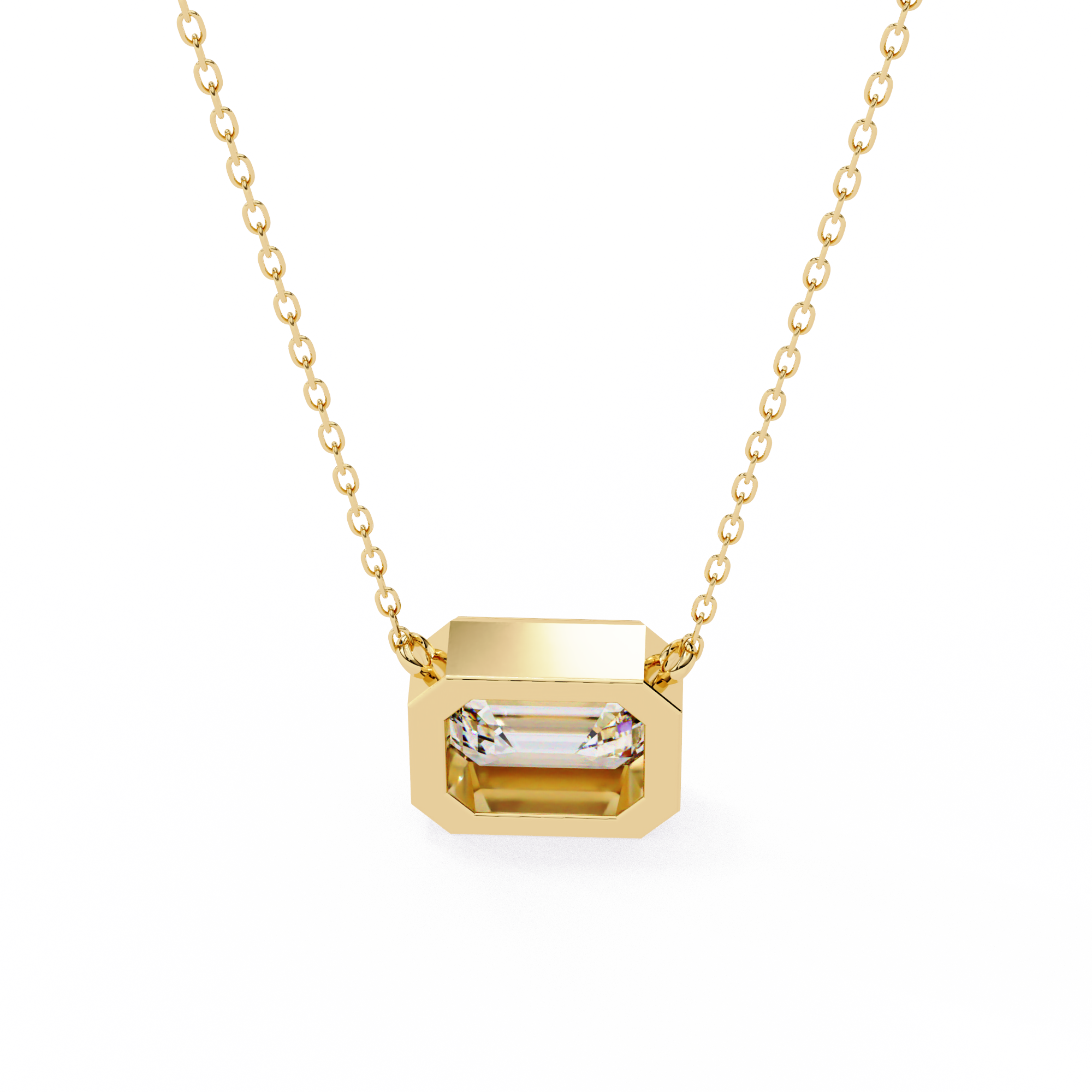 18k Gold  Pendant With Fabulous Lab Grown Diamond