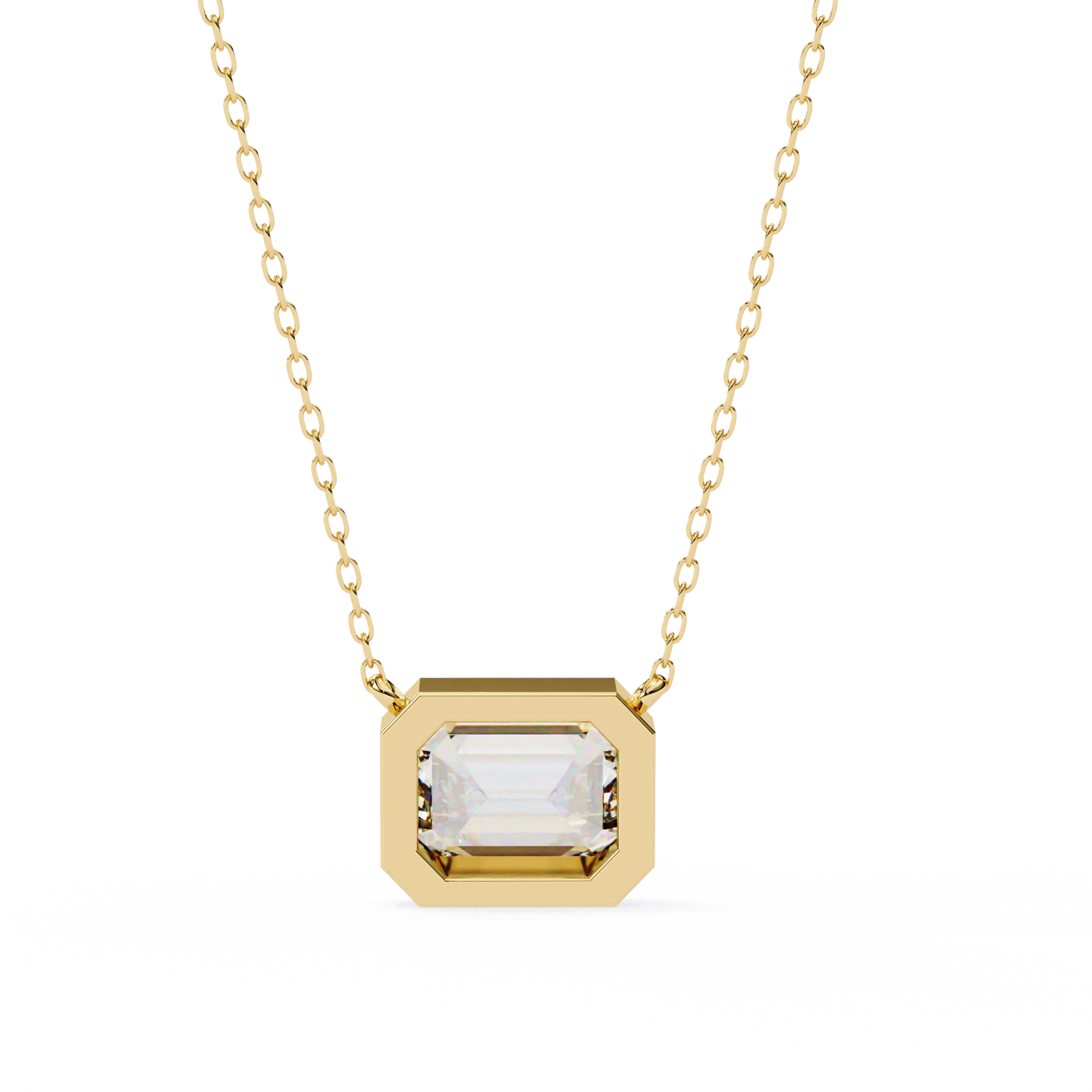 18k Gold  Pendant With Fabulous Lab Grown Diamond