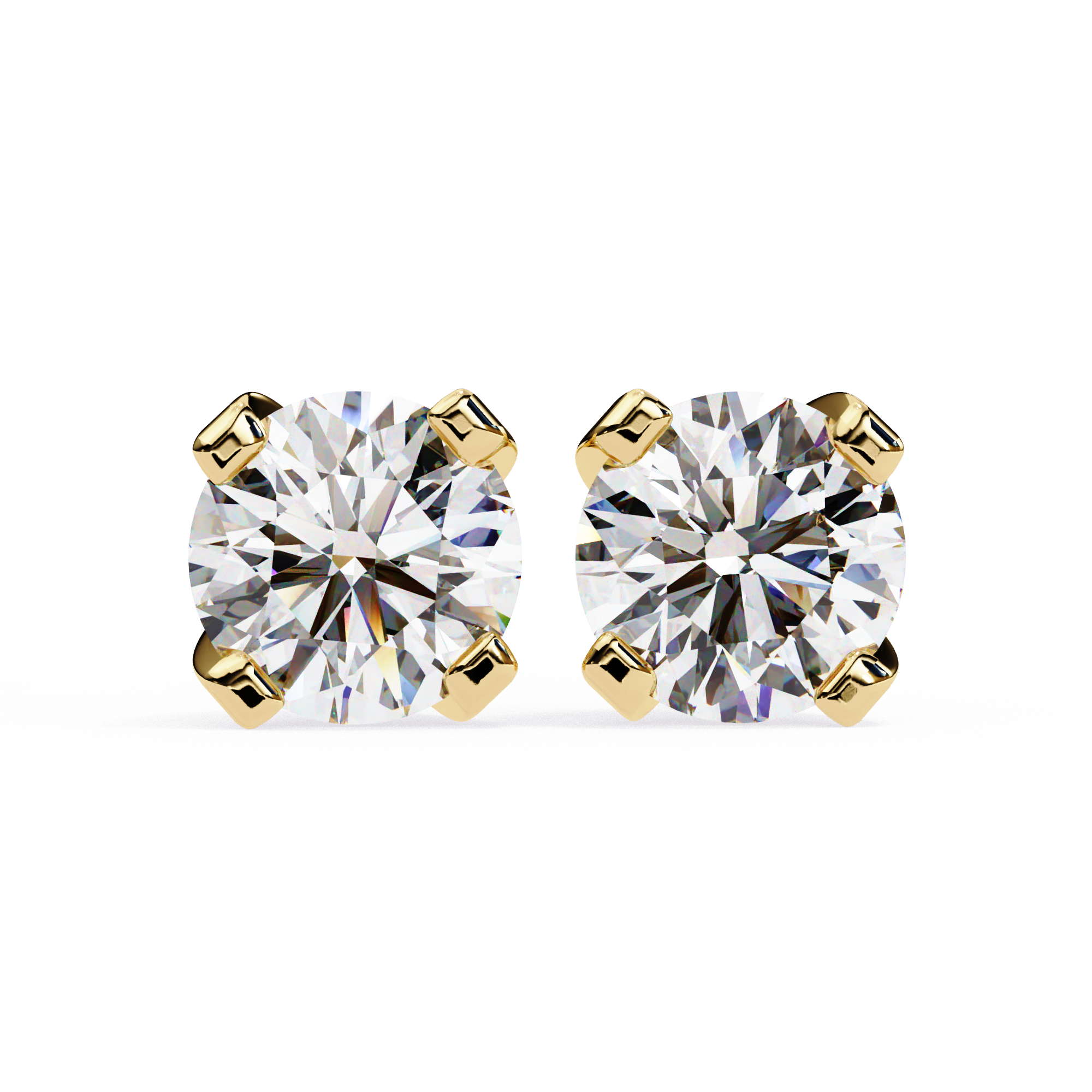 Beautiful 18K GOLD EARRING WITH LAB-GROWN DIAMOND.