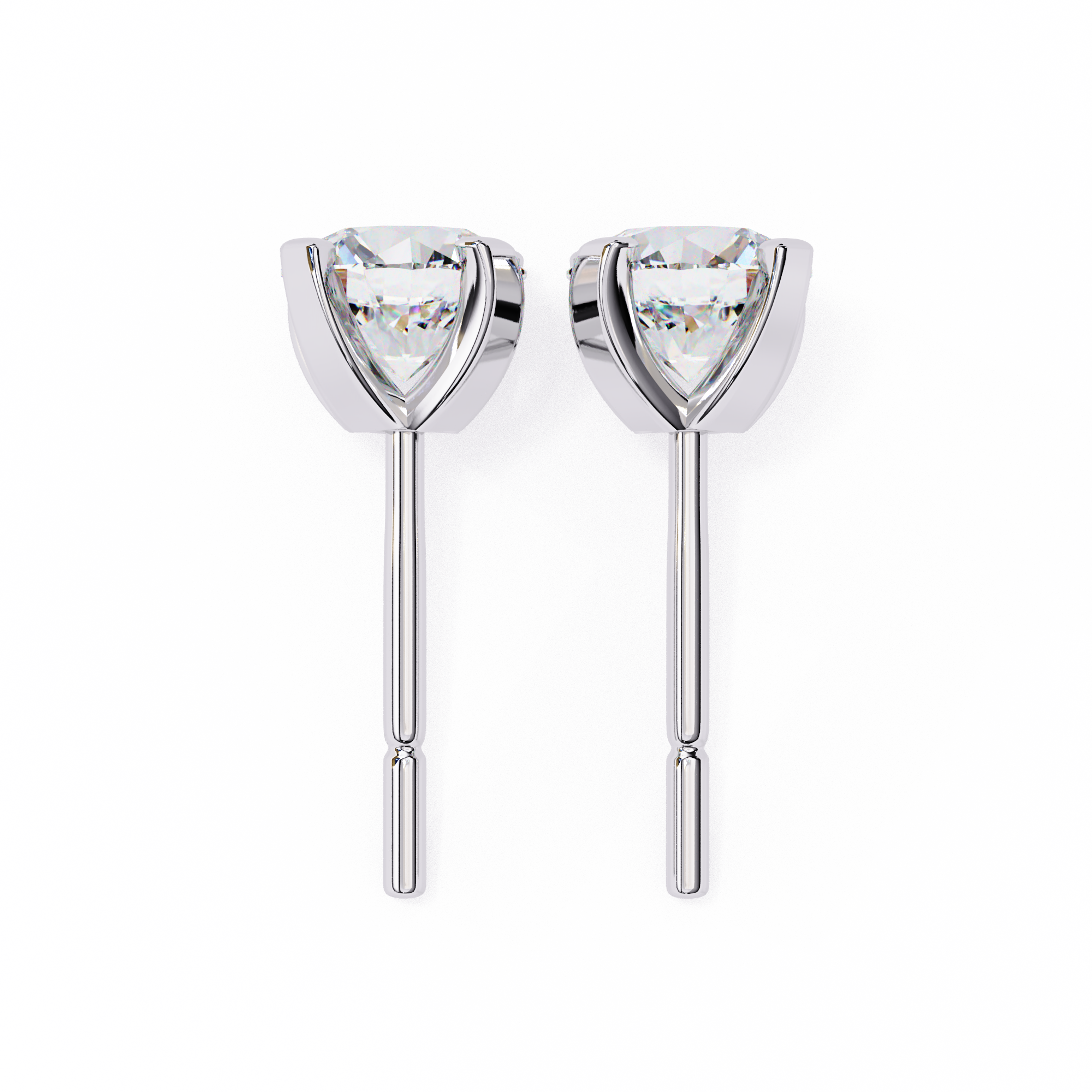Beautiful 18K GOLD EARRING WITH LAB-GROWN DIAMOND.