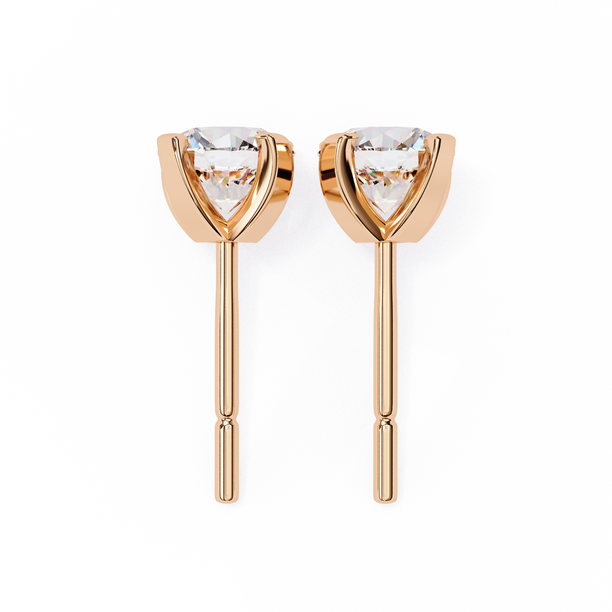 Beautiful 18K GOLD EARRING WITH LAB-GROWN DIAMOND.