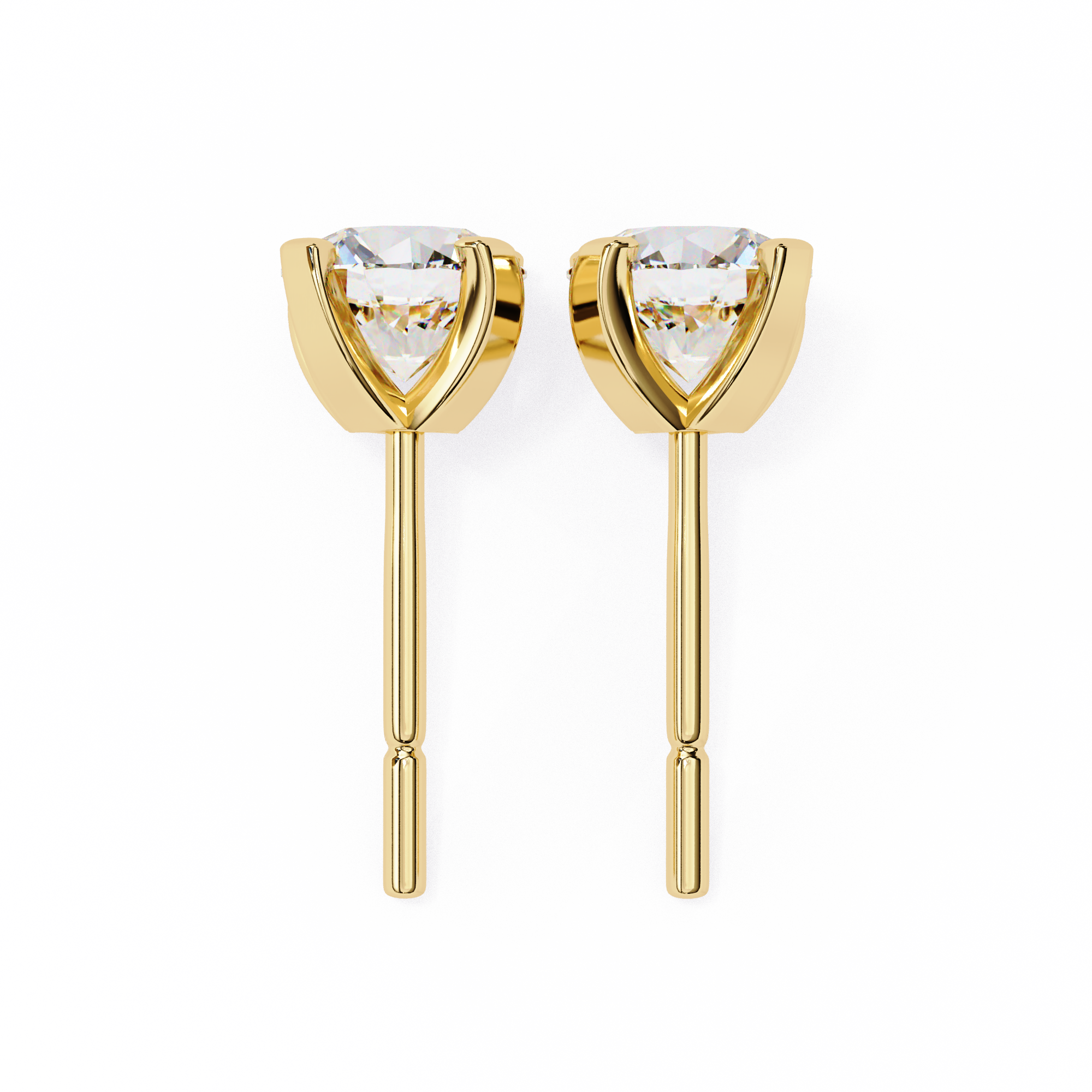 Beautiful 18K GOLD EARRING WITH LAB-GROWN DIAMOND.