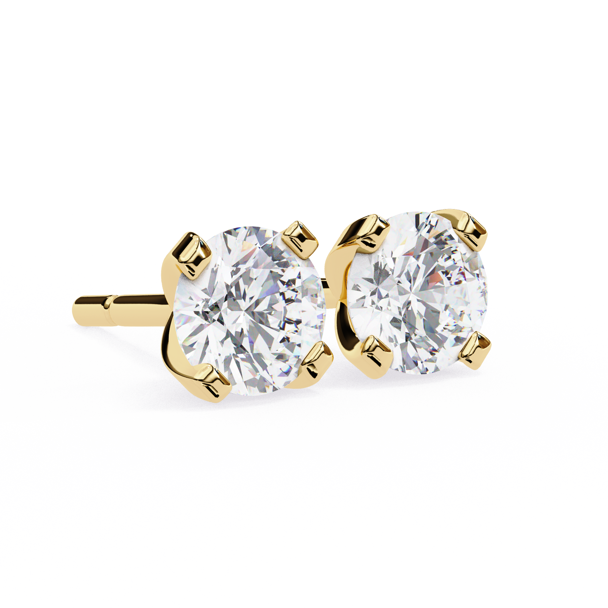 Beautiful 18K GOLD EARRING WITH LAB-GROWN DIAMOND.