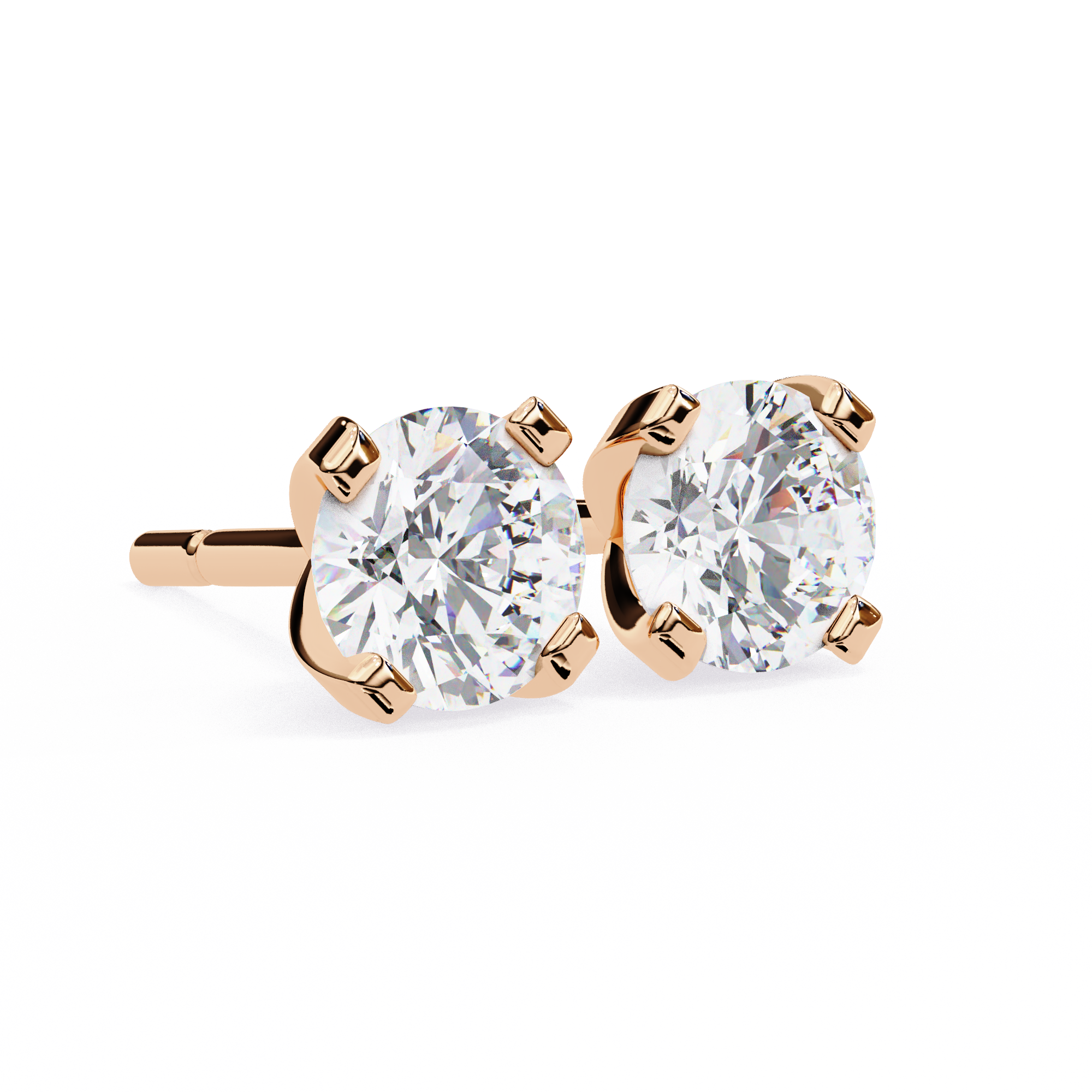 Beautiful 18K GOLD EARRING WITH LAB-GROWN DIAMOND.
