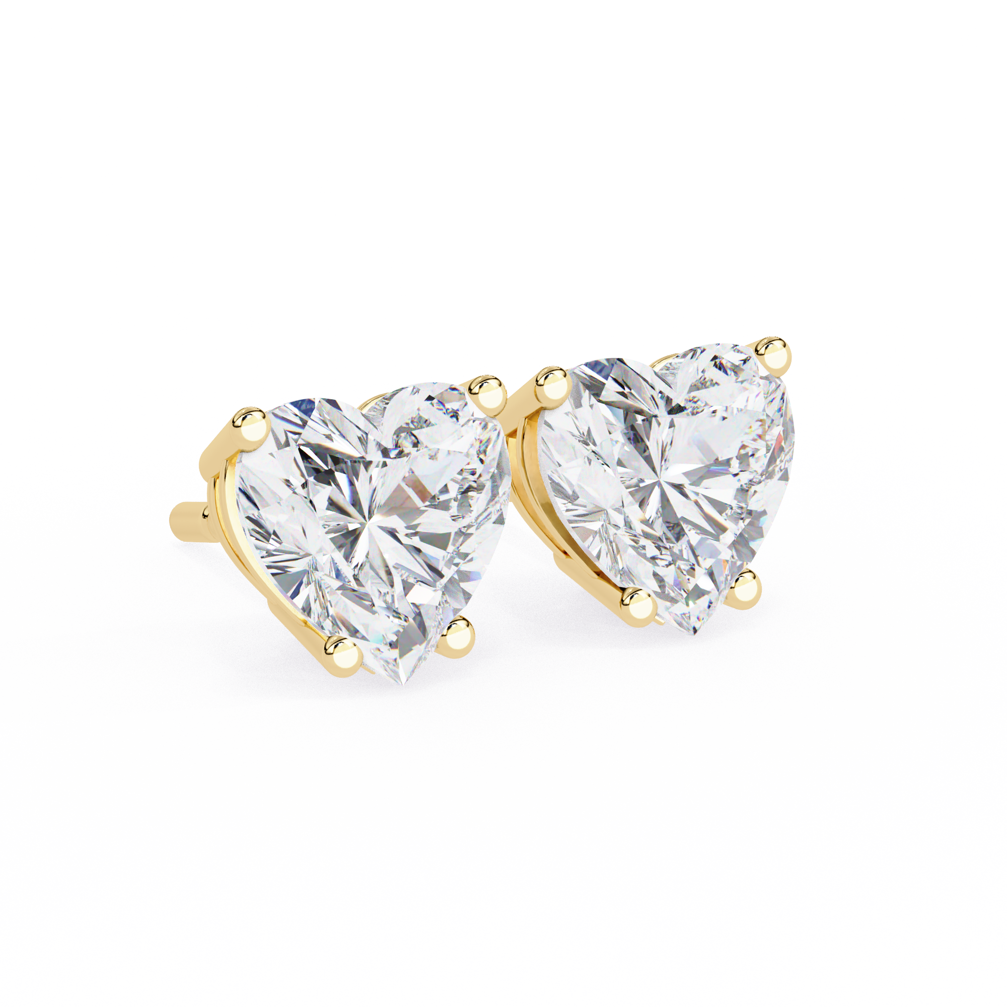 Beautiful 18K GOLD EARRING WITH LAB-GROWN DIAMOND.
