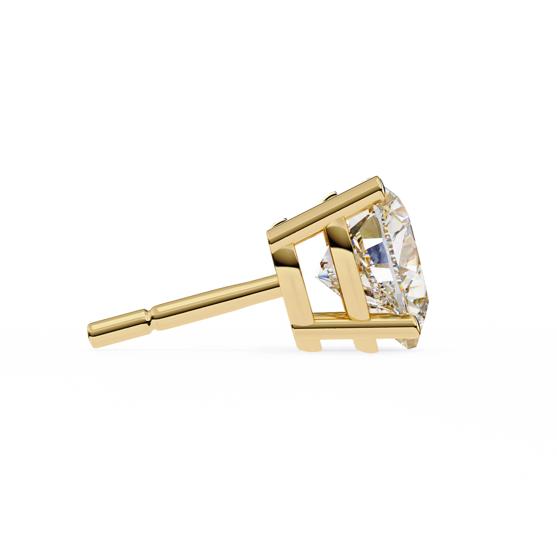 Beautiful 18K GOLD EARRING WITH LAB-GROWN DIAMOND.