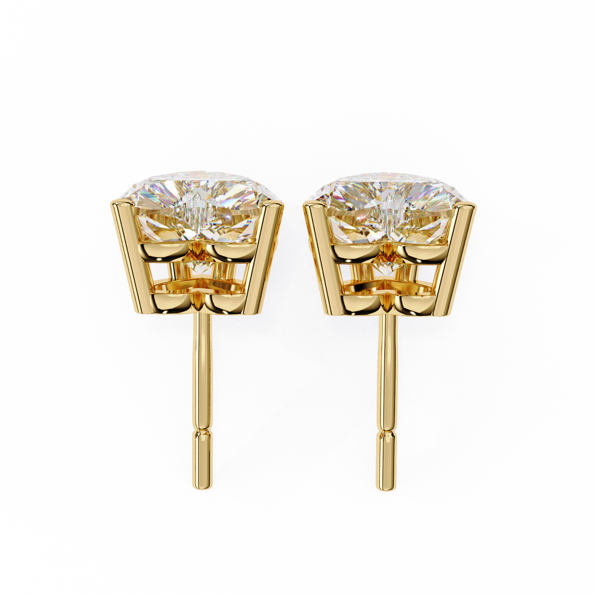 Beautiful 18K GOLD EARRING WITH LAB-GROWN DIAMOND.