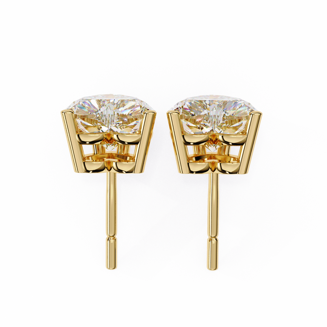 Beautiful 18K GOLD EARRING WITH LAB-GROWN DIAMOND.