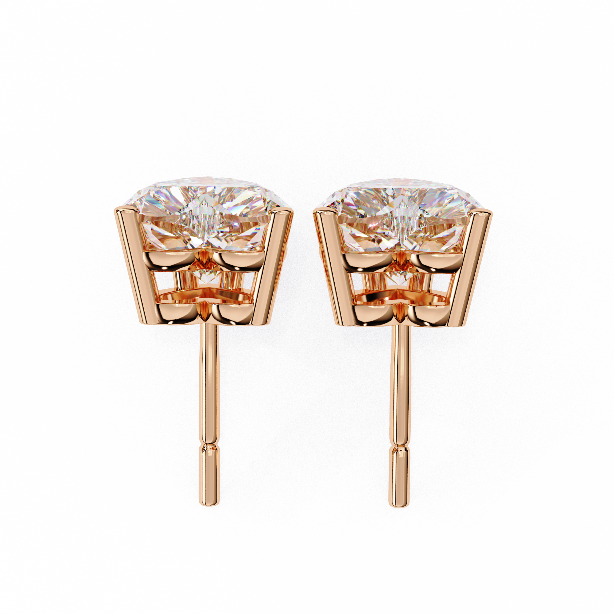 Beautiful 18K GOLD EARRING WITH LAB-GROWN DIAMOND.