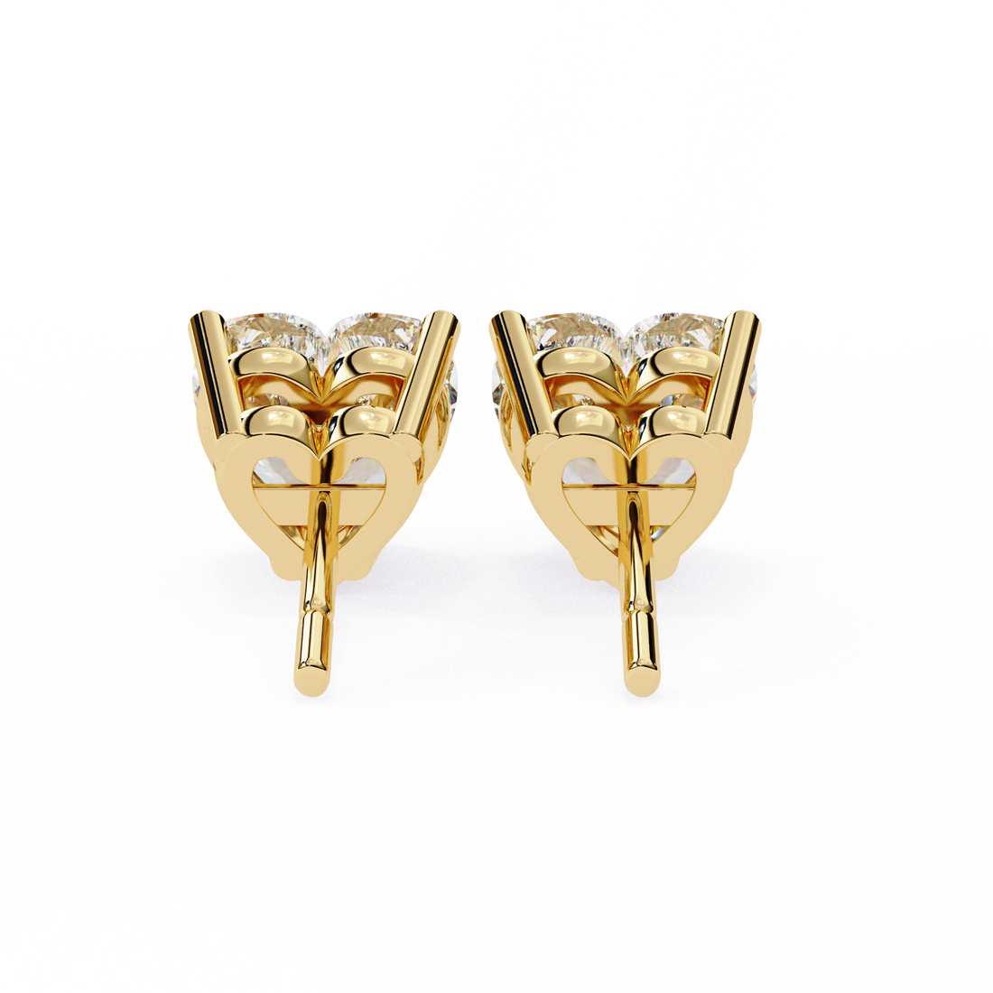 Beautiful 18K GOLD EARRING WITH LAB-GROWN DIAMOND.