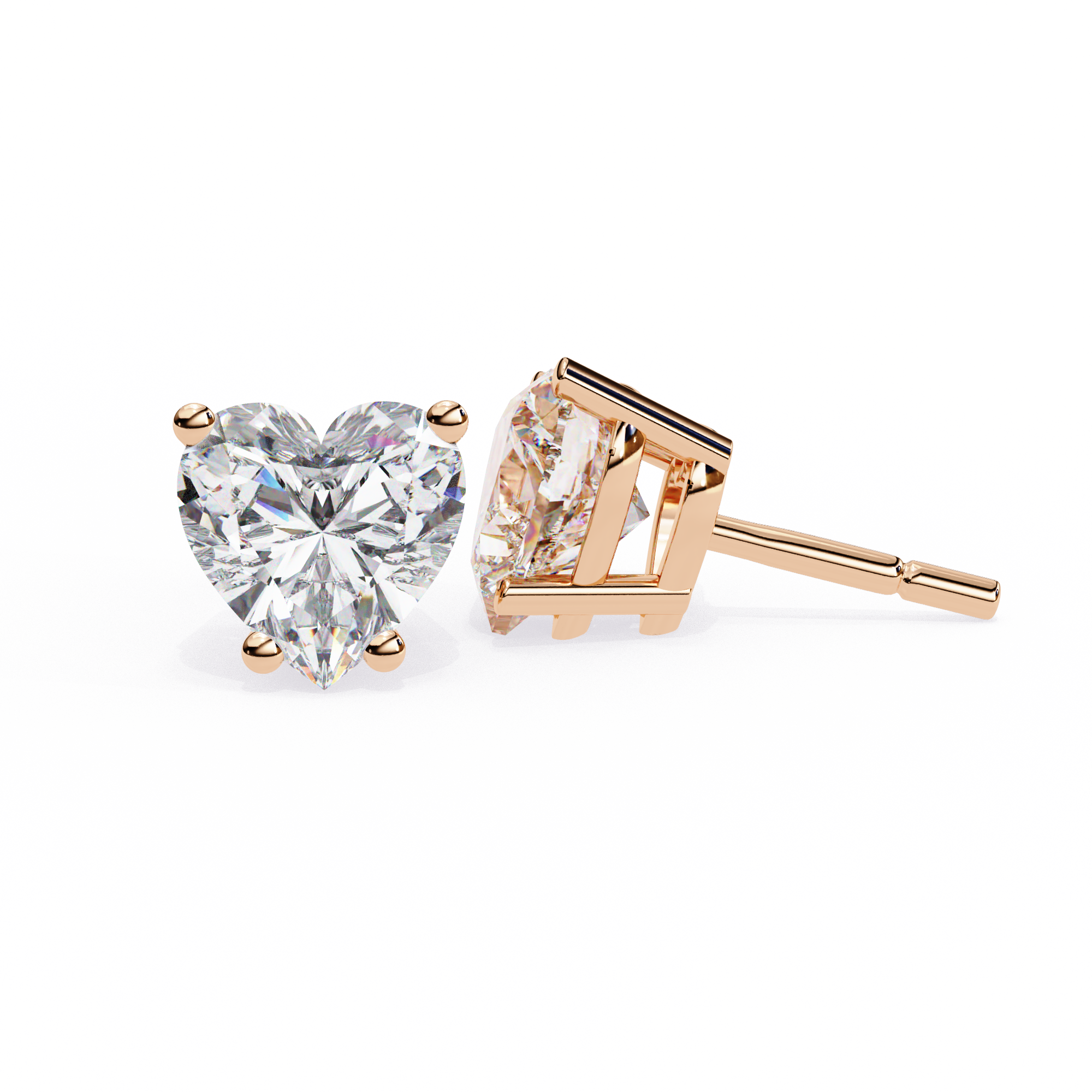 Beautiful 18K GOLD EARRING WITH LAB-GROWN DIAMOND.
