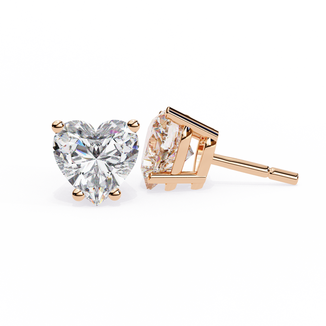 Beautiful 18K GOLD EARRING WITH LAB-GROWN DIAMOND.