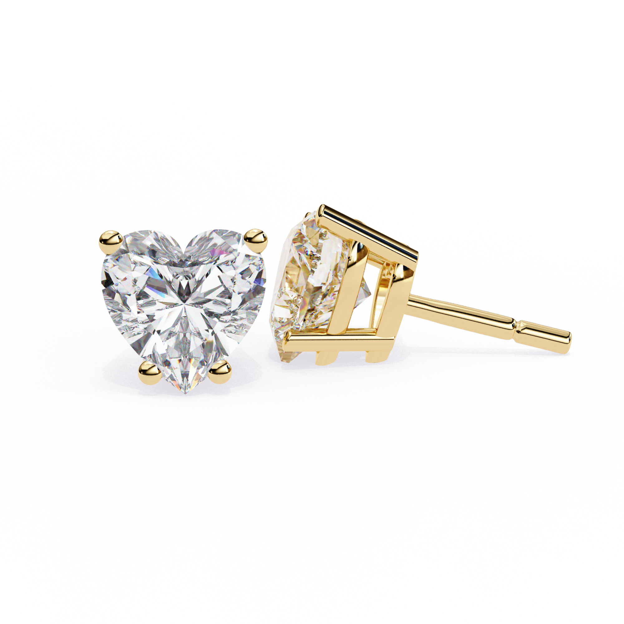 Beautiful 18K GOLD EARRING WITH LAB-GROWN DIAMOND.