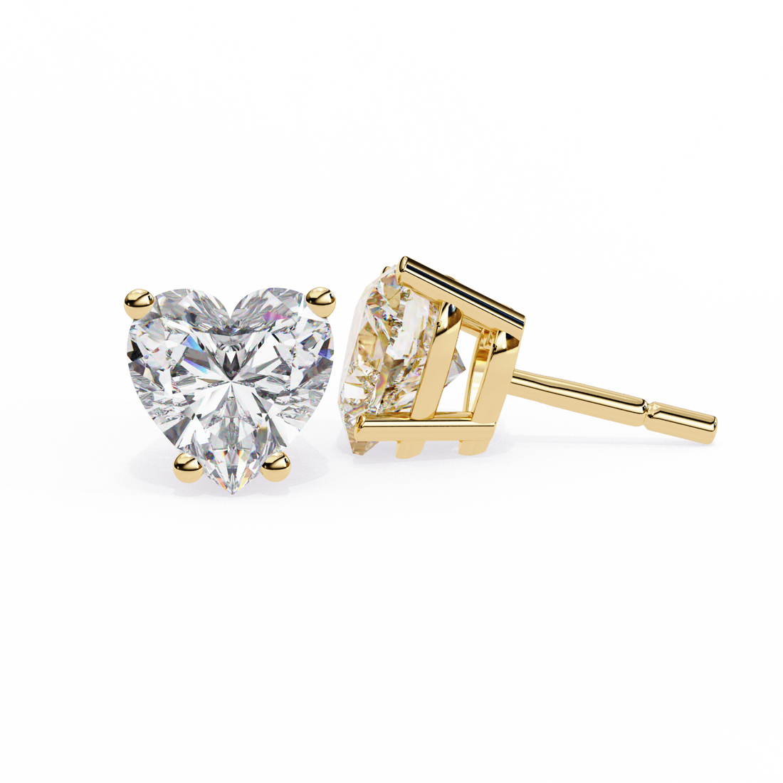 Beautiful 18K GOLD EARRING WITH LAB-GROWN DIAMOND.