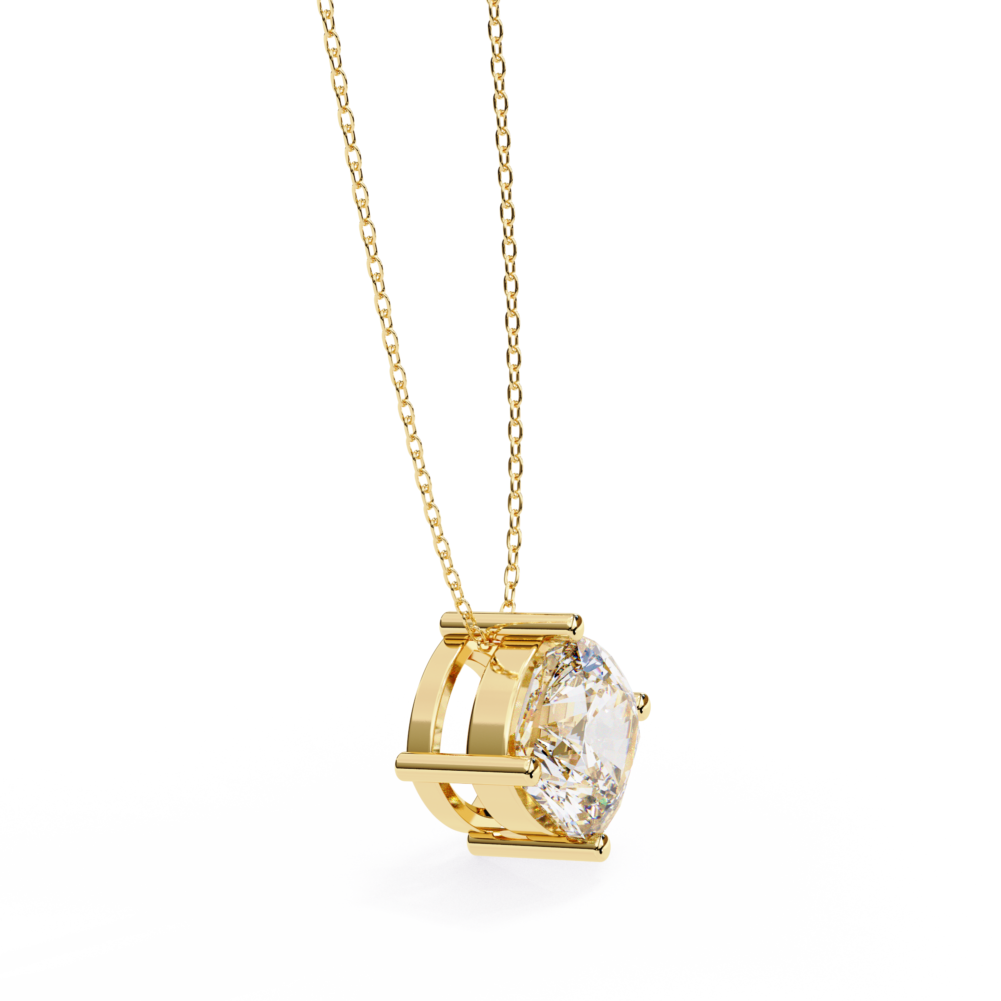 Pendant With Fabulous Lab Grown Diamond 18k Gold