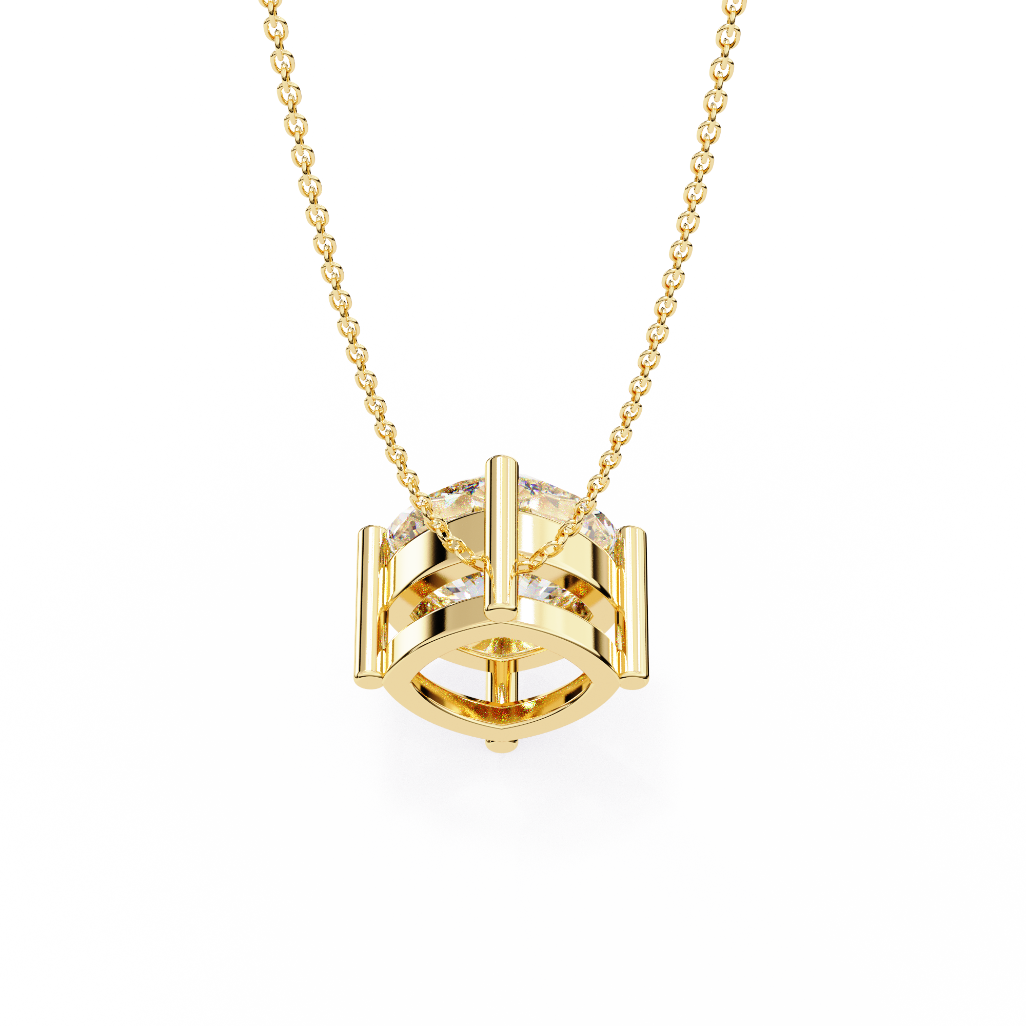 Pendant With Fabulous Lab Grown Diamond 18k Gold