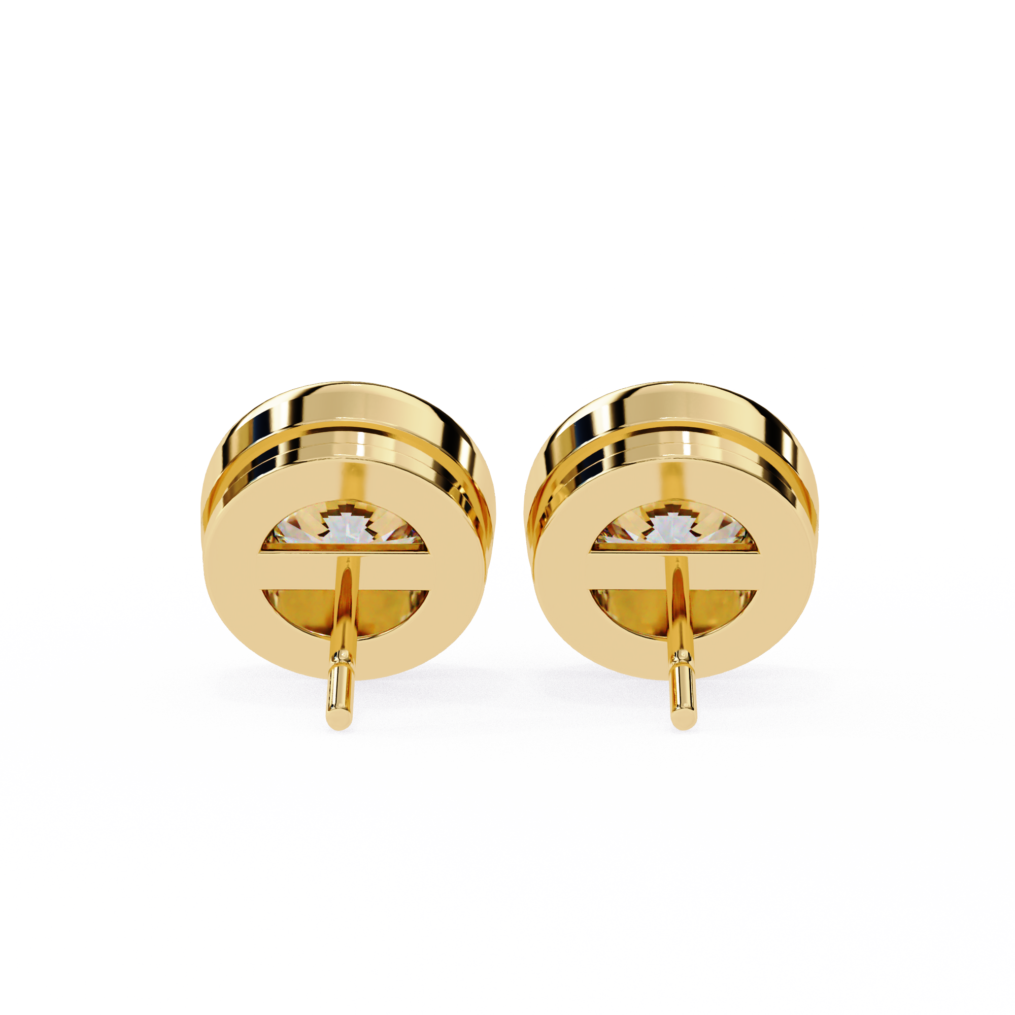 Unique 18K GOLD EARRING WITH LAB-GROWN DIAMOND.