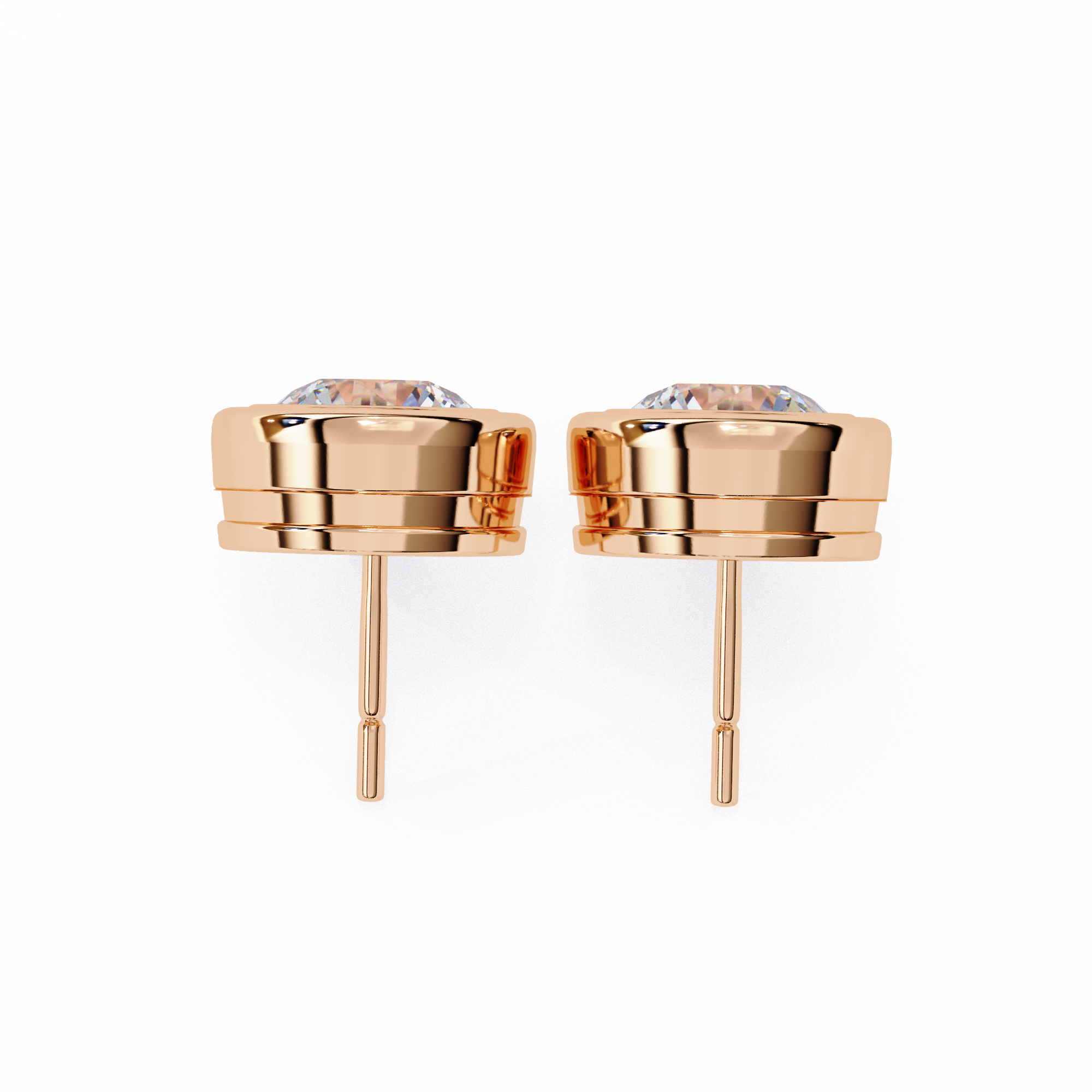 Unique 18K GOLD EARRING WITH LAB-GROWN DIAMOND.