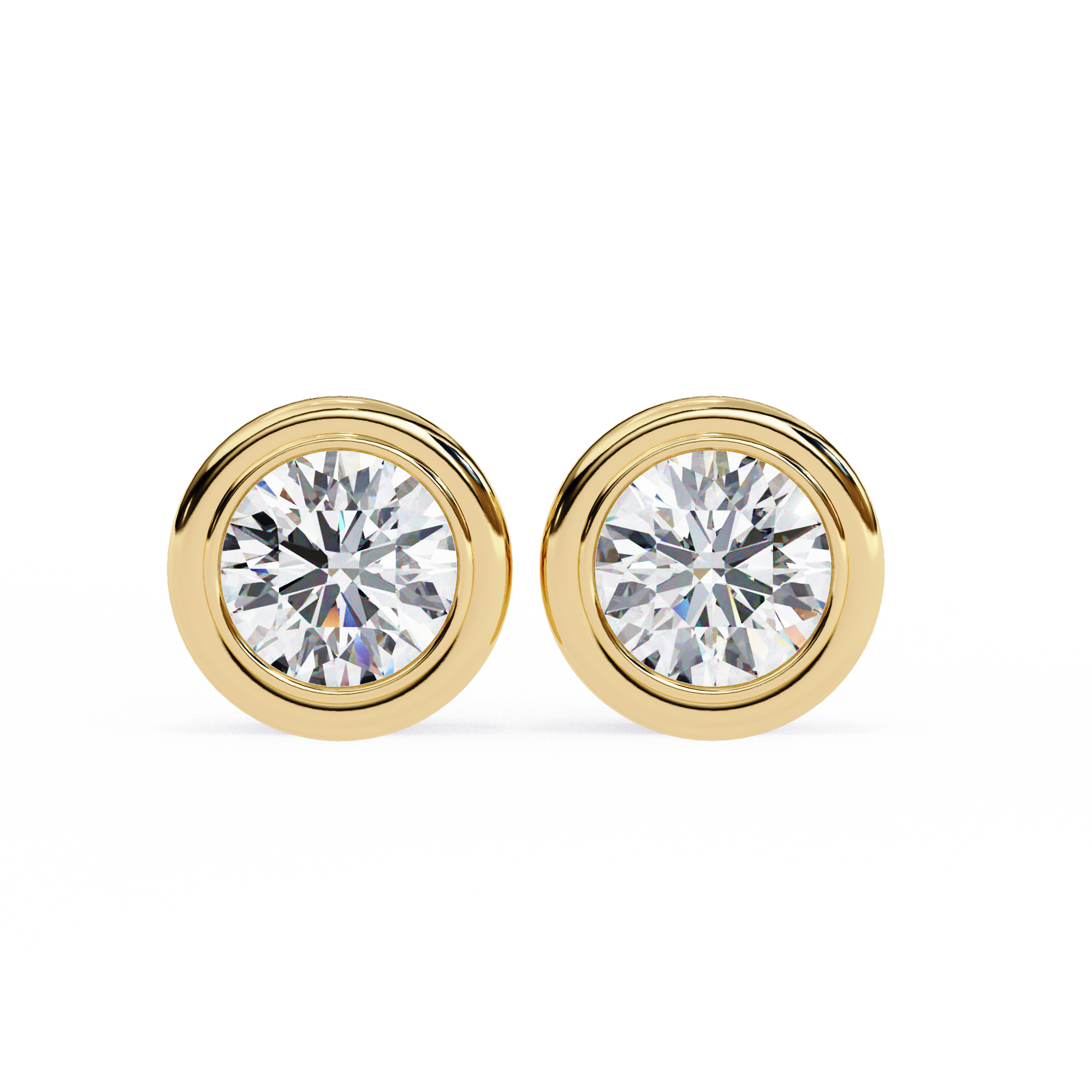 Unique 18K GOLD EARRING WITH LAB-GROWN DIAMOND.