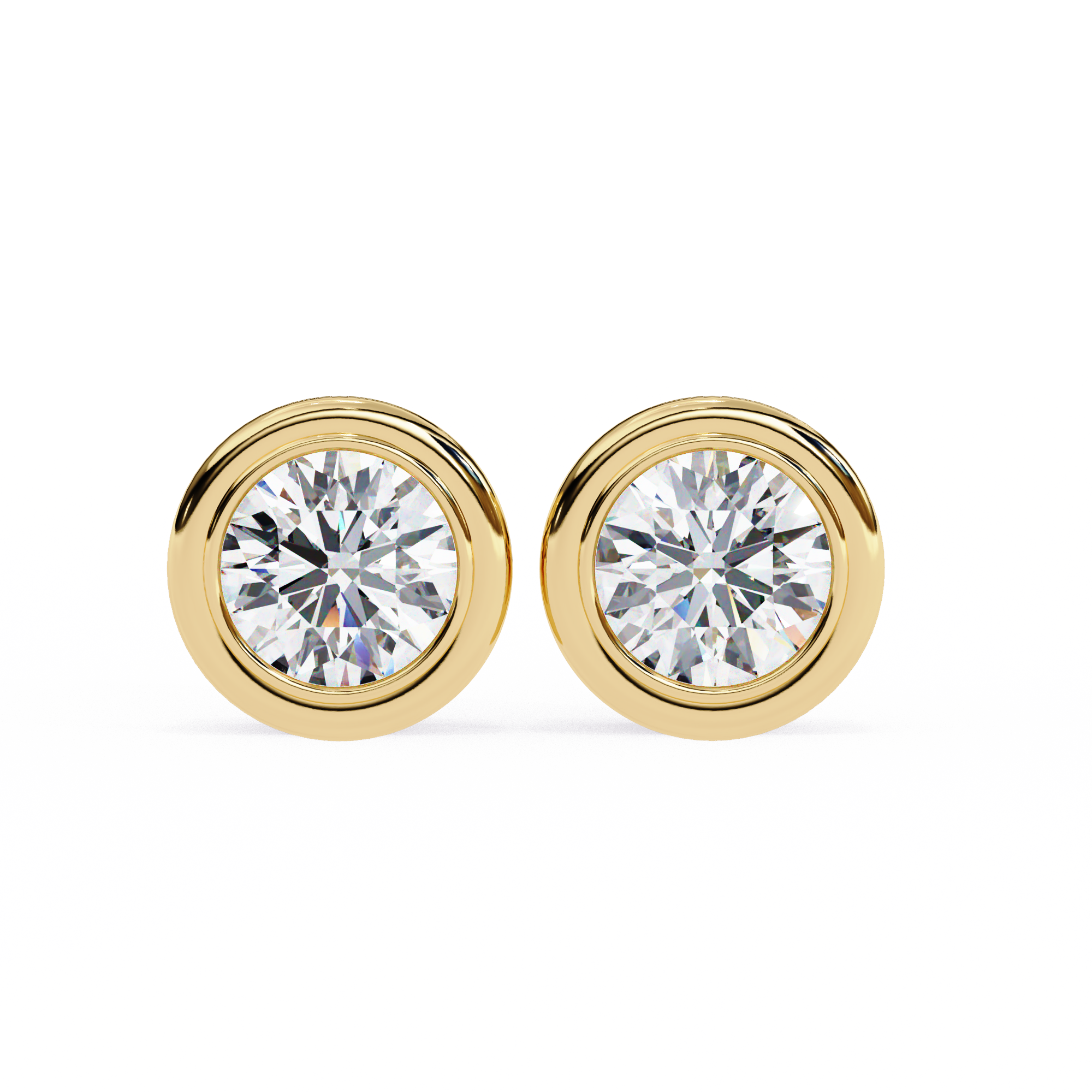 Unique 18K GOLD EARRING WITH LAB-GROWN DIAMOND.