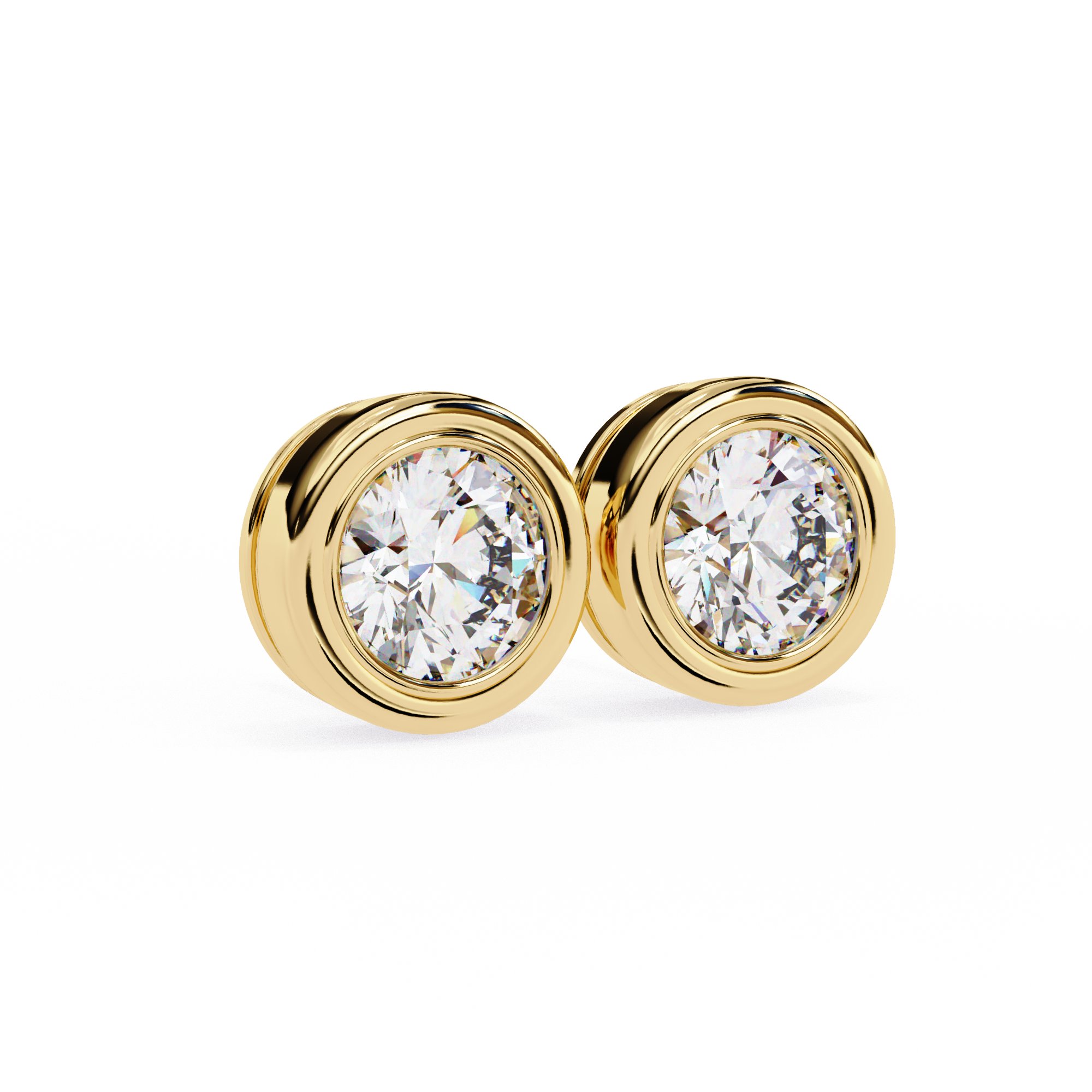 Unique 18K GOLD EARRING WITH LAB-GROWN DIAMOND.