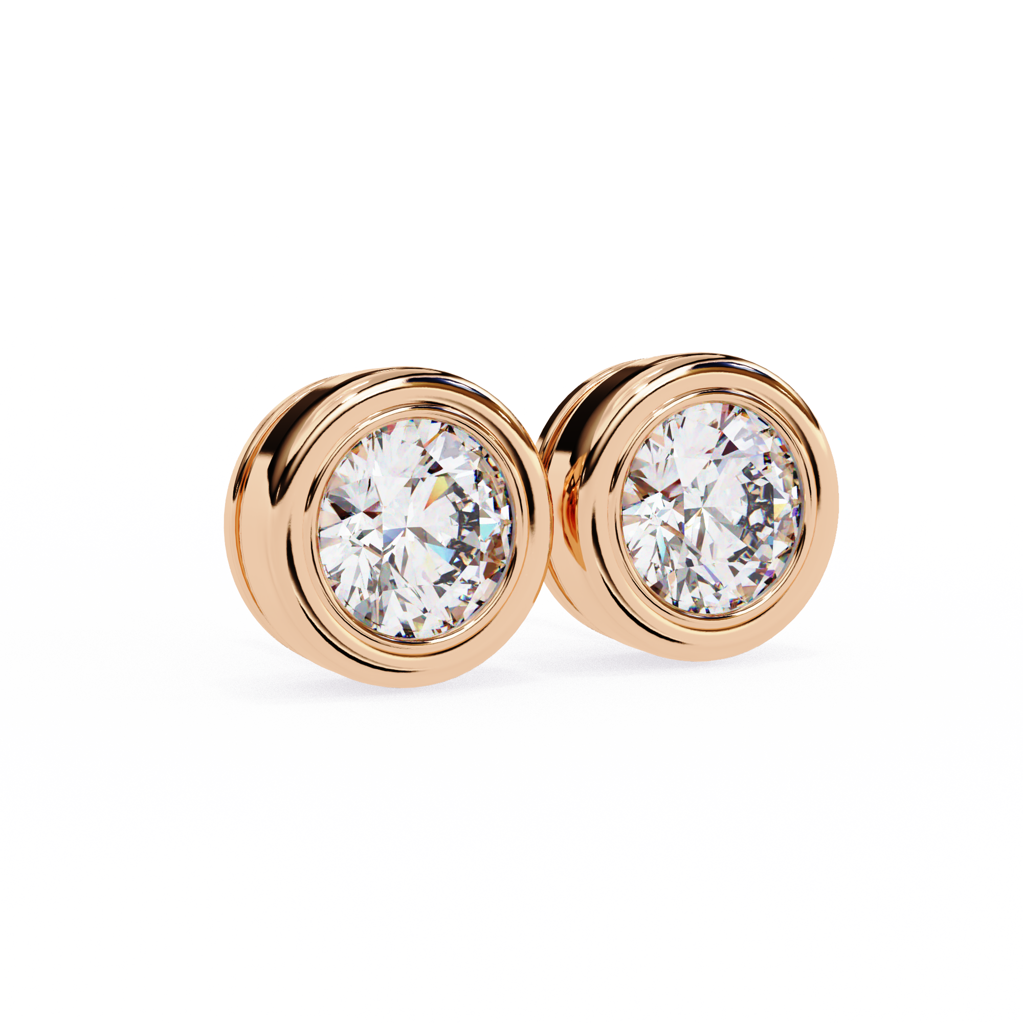 Unique 18K GOLD EARRING WITH LAB-GROWN DIAMOND.