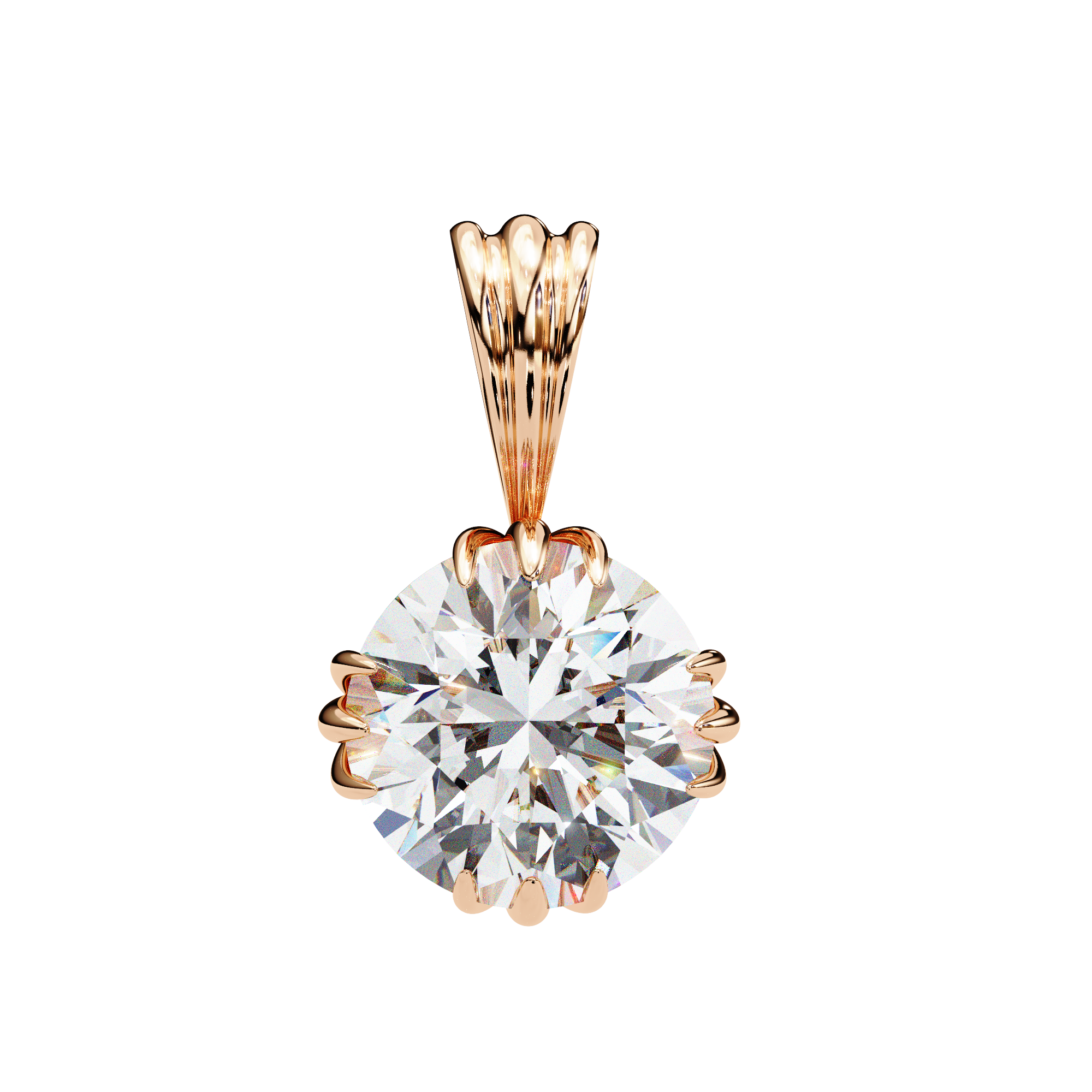 Pendant With Fabulous Lab Grown Diamond 18k Gold For Women