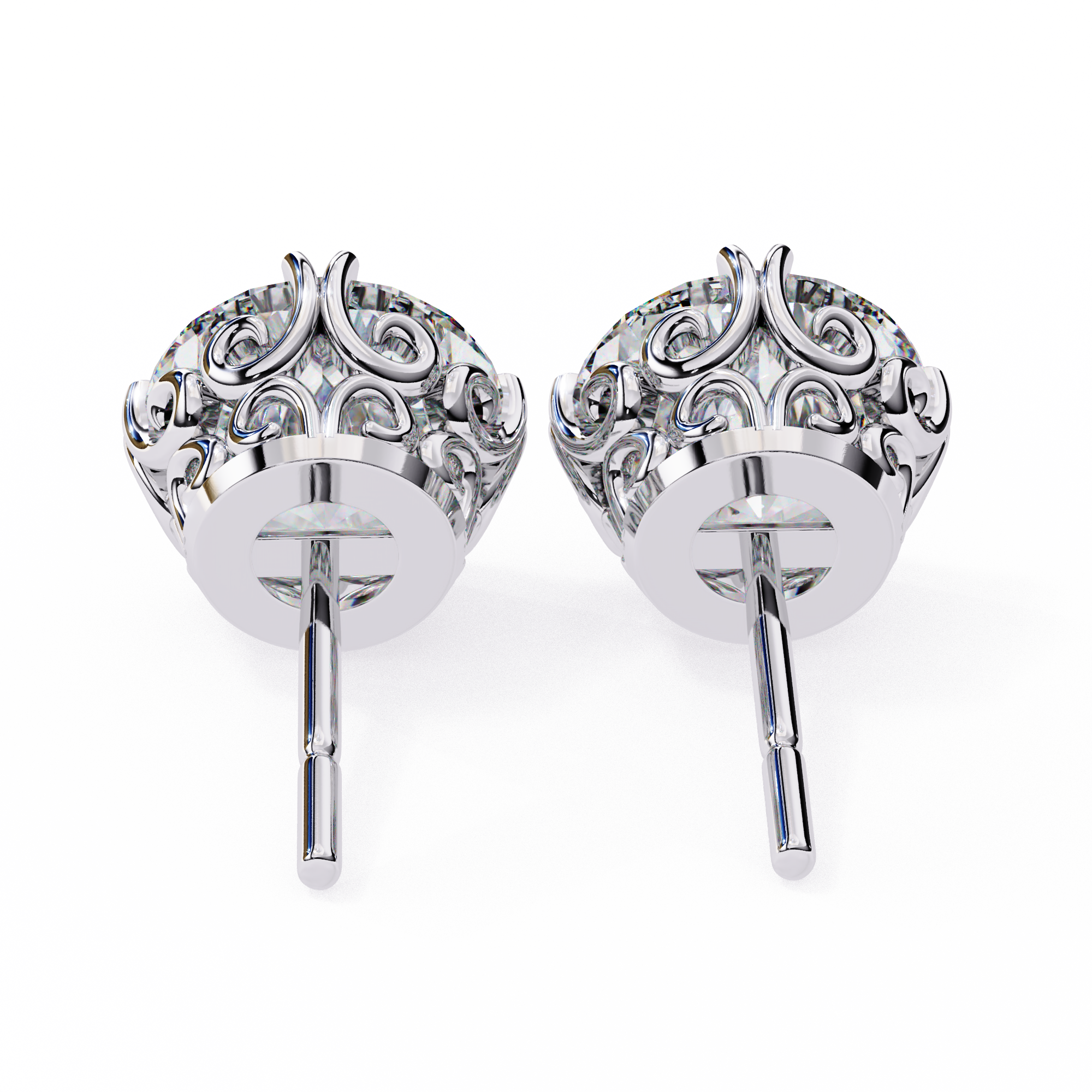 Unique 18K GOLD EARRING WITH LAB-GROWN DIAMOND.