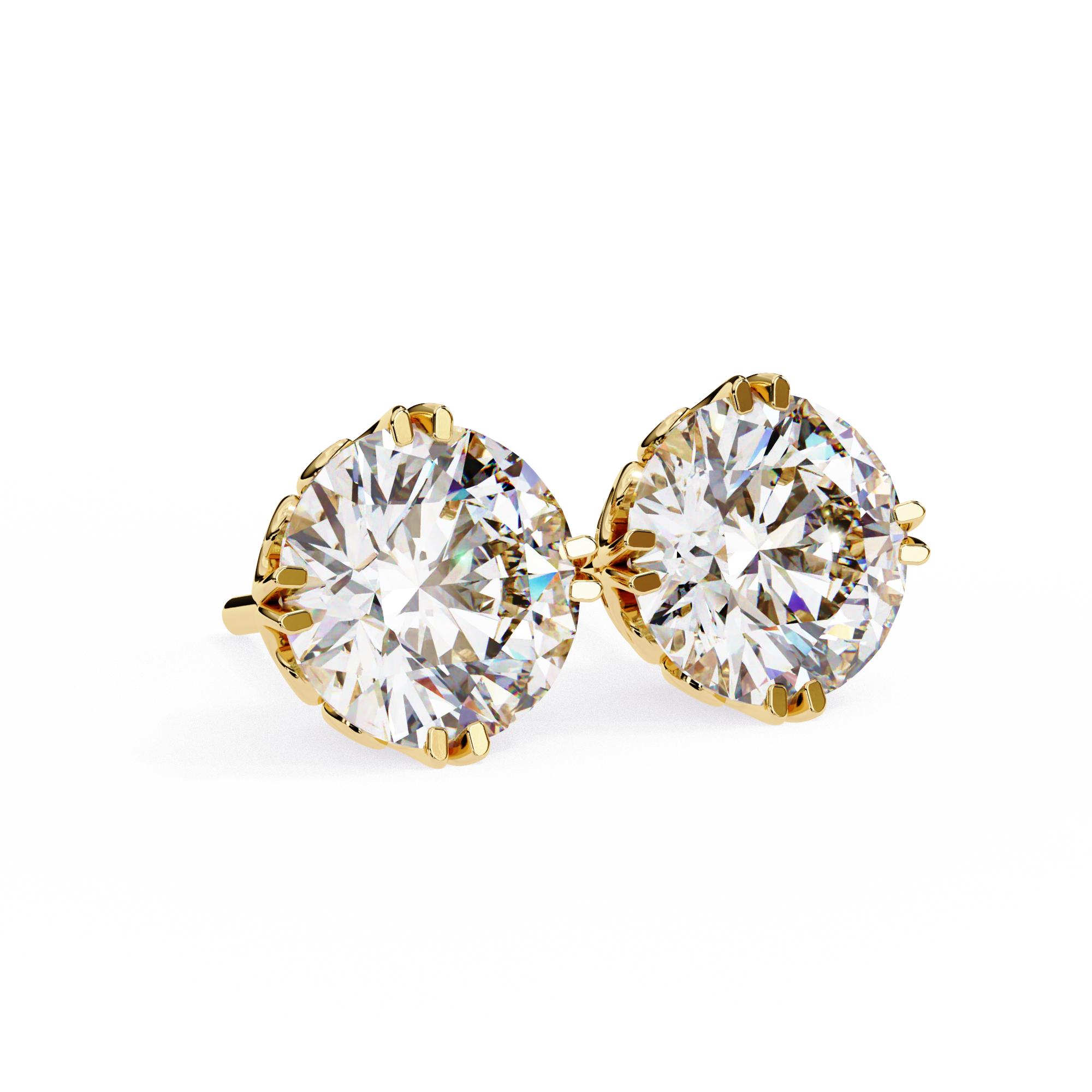 Unique 18K GOLD EARRING WITH LAB-GROWN DIAMOND.