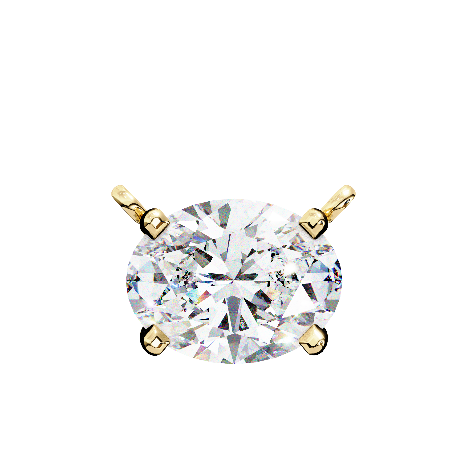 Pendant With Fabulous Lab Grown Diamond 18k Gold For Women