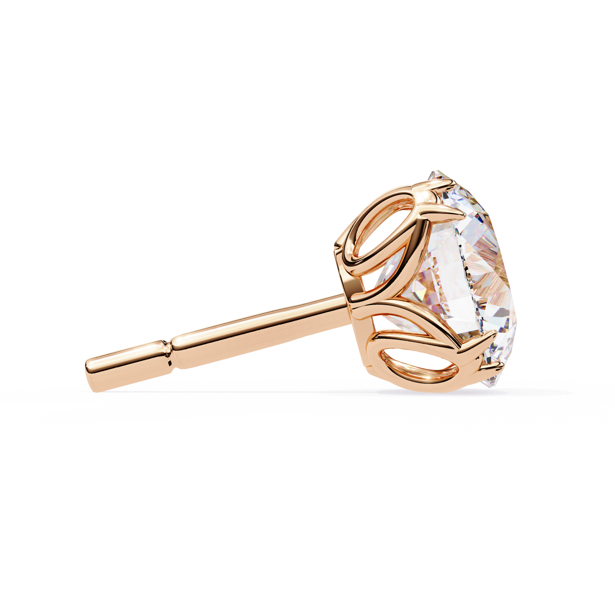 Unique 18K GOLD EARRING WITH LAB-GROWN DIAMOND.