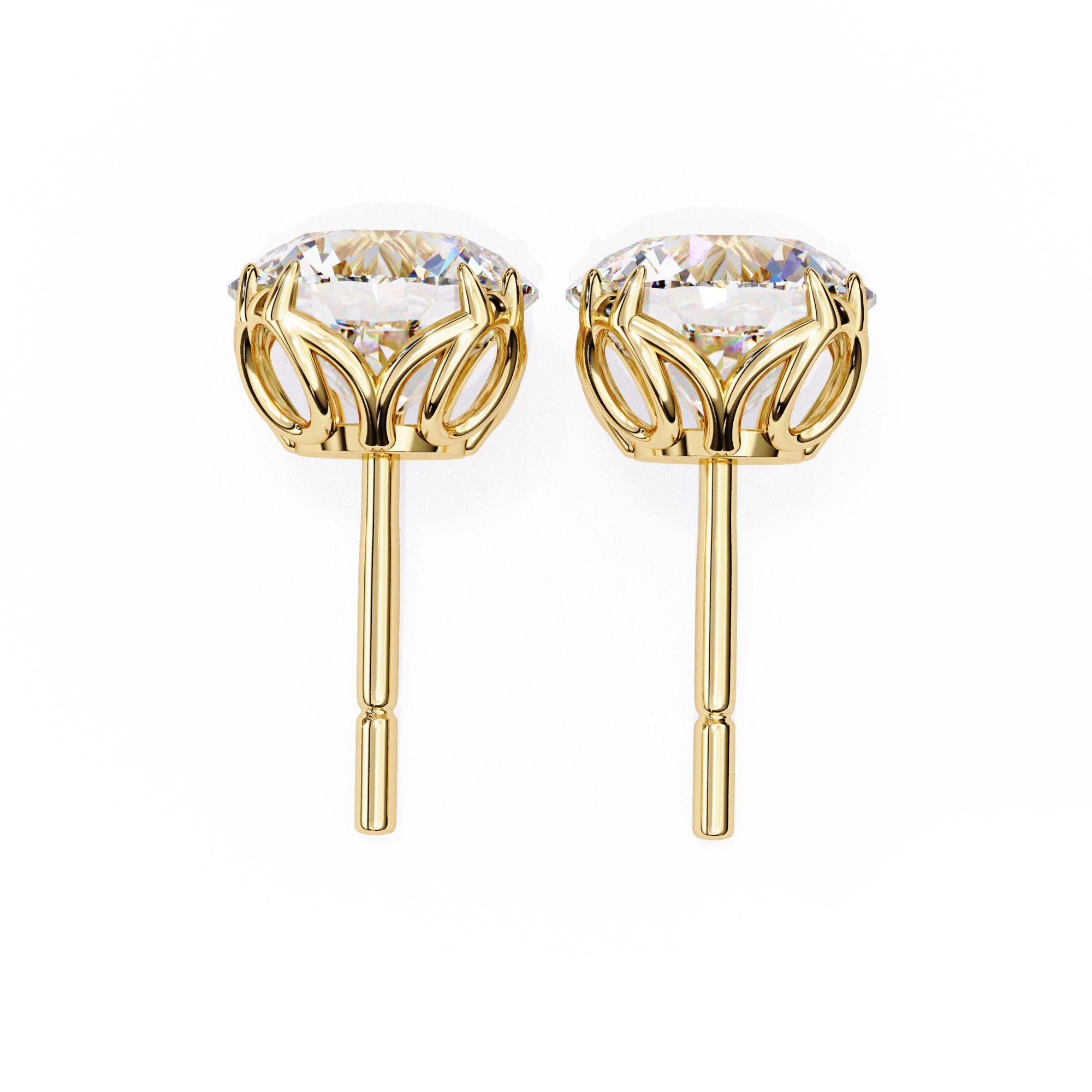 Unique 18K GOLD EARRING WITH LAB-GROWN DIAMOND.