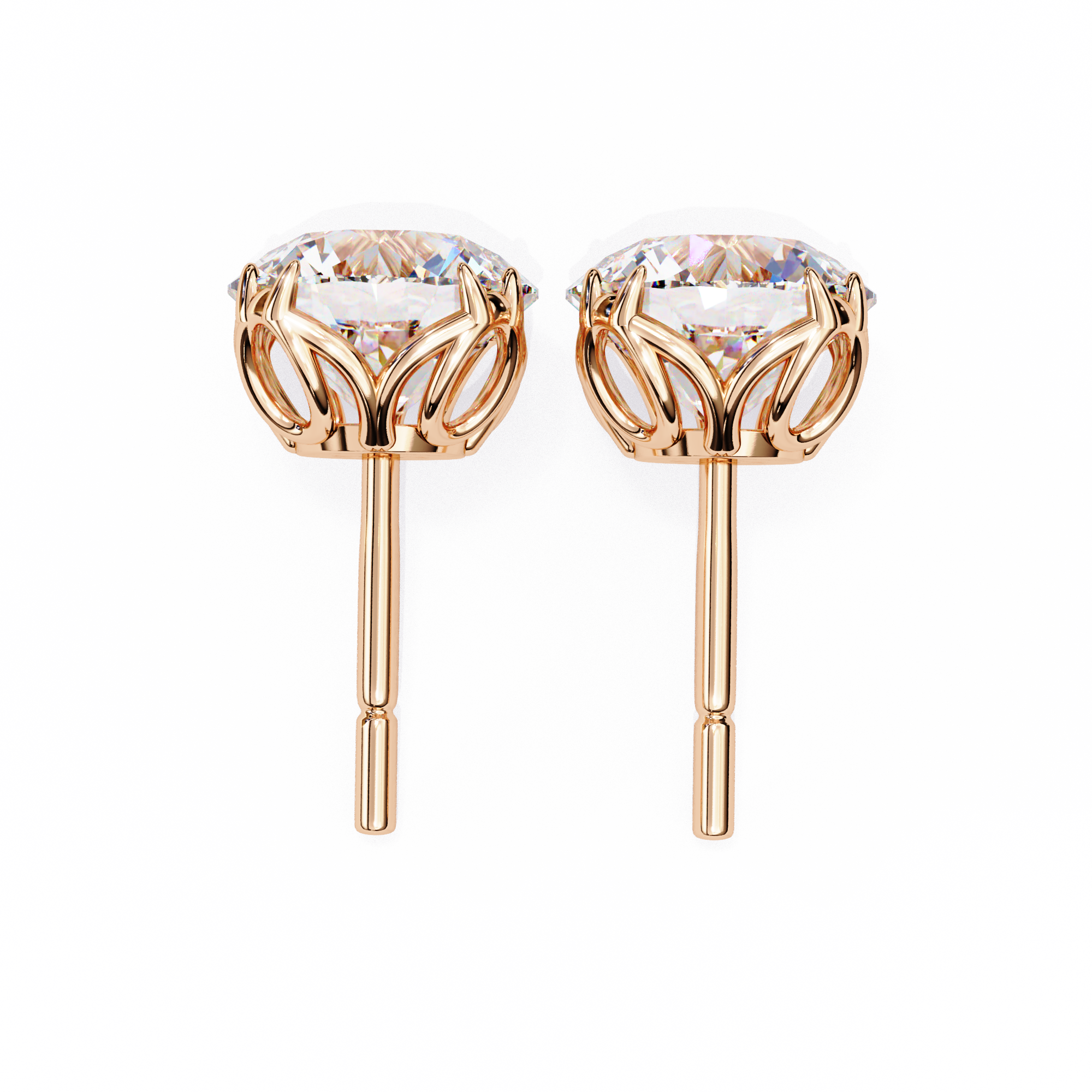 Unique 18K GOLD EARRING WITH LAB-GROWN DIAMOND.