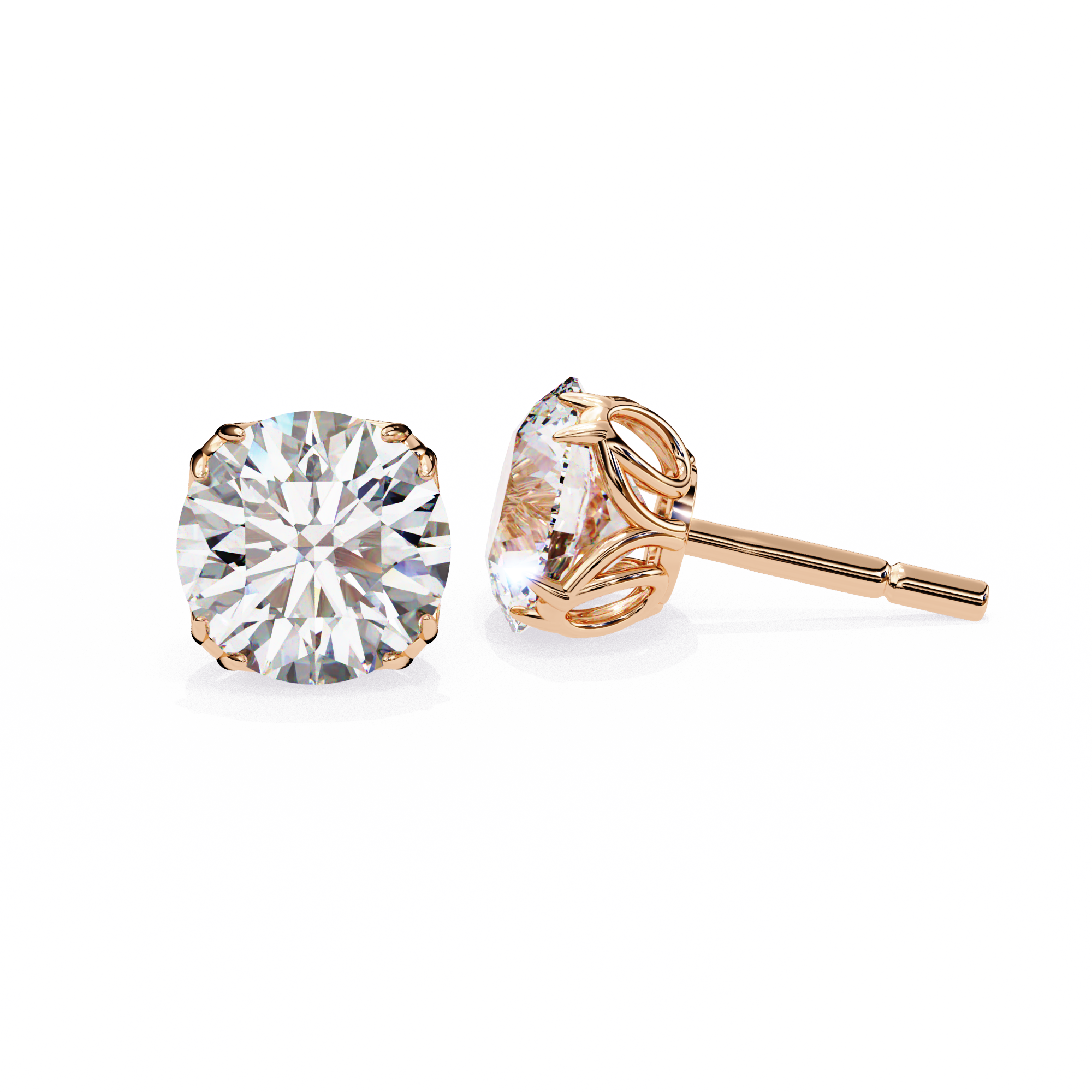 Unique 18K GOLD EARRING WITH LAB-GROWN DIAMOND.