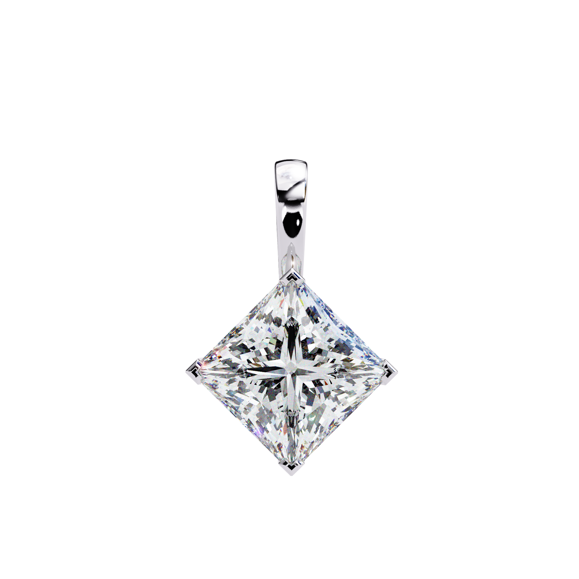 Pendant With Fabulous Lab Grown Diamond 18k Gold For Women