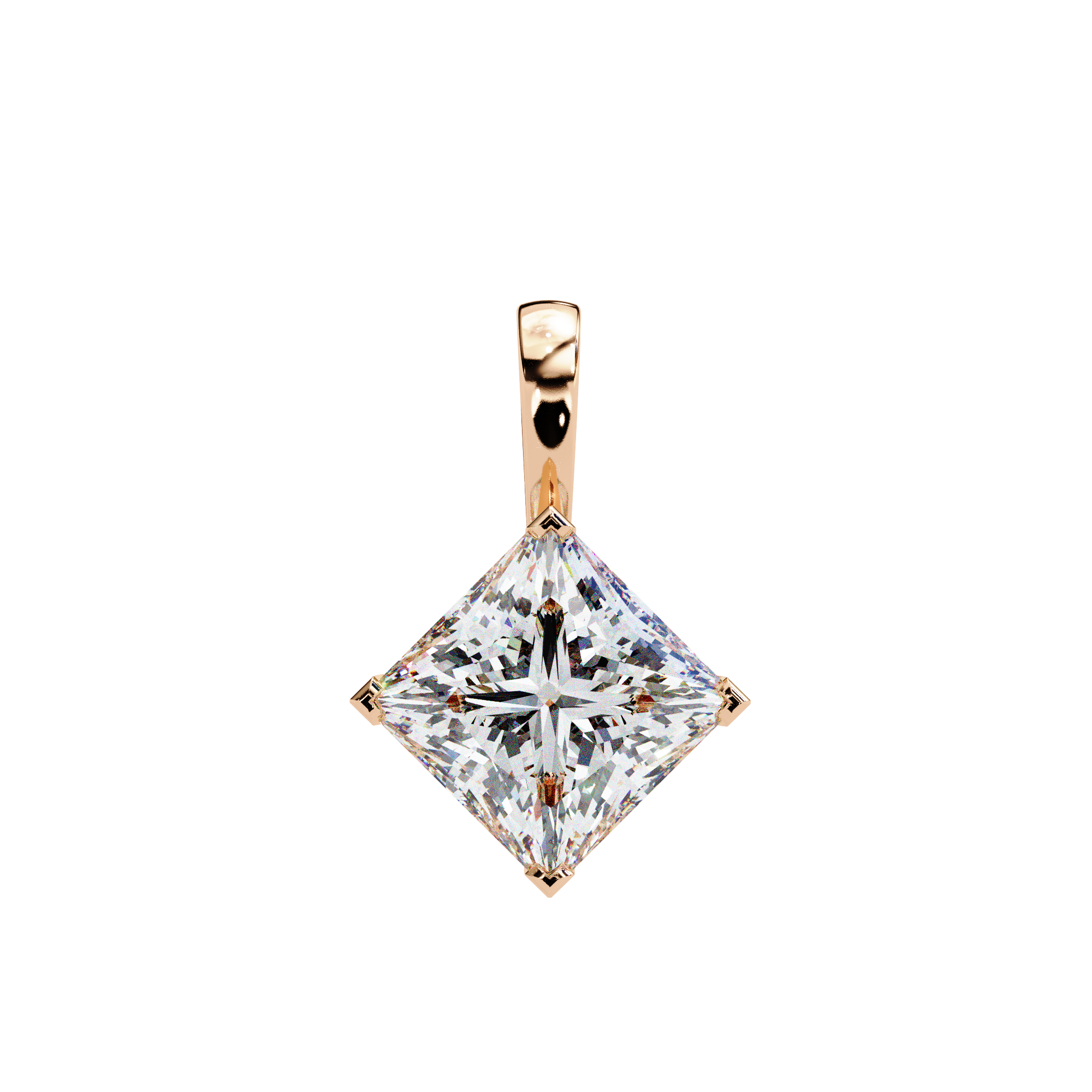 Pendant With Fabulous Lab Grown Diamond 18k Gold For Women
