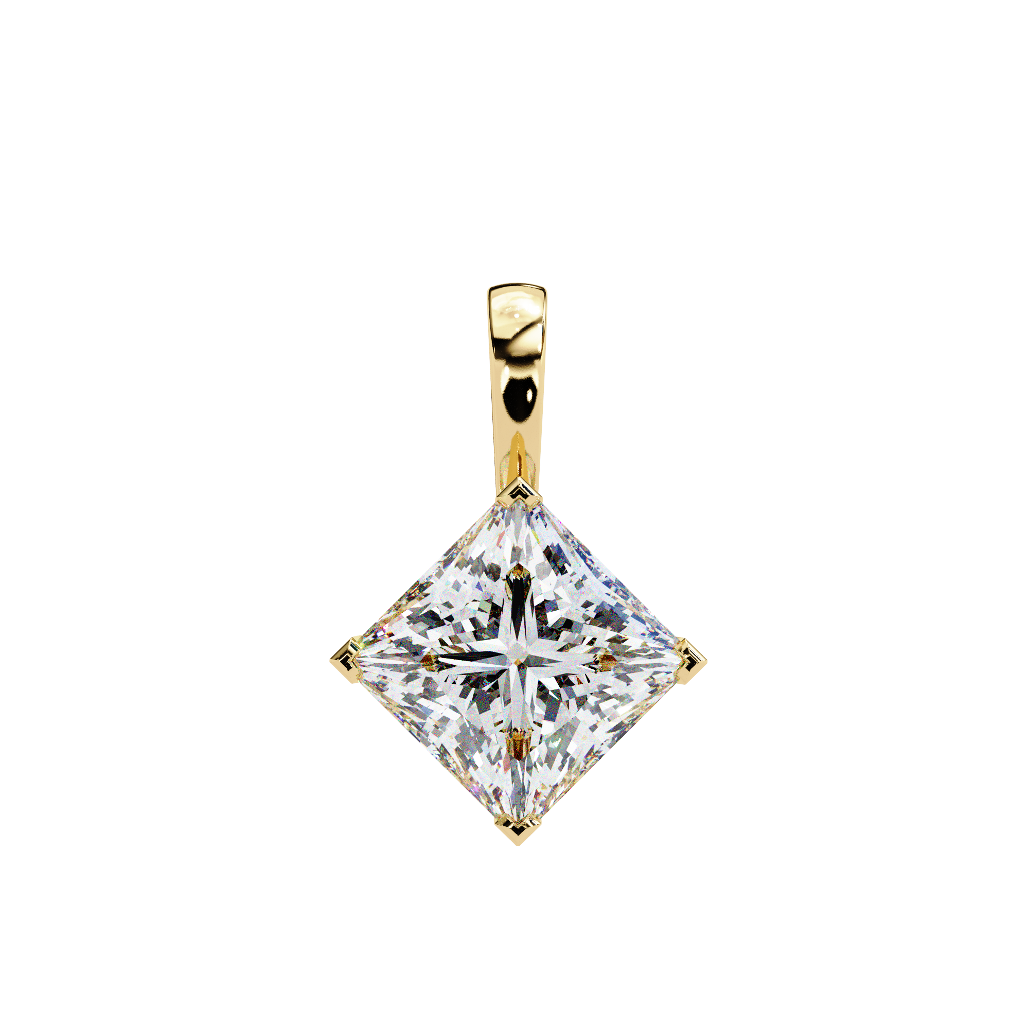 Pendant With Fabulous Lab Grown Diamond 18k Gold For Women