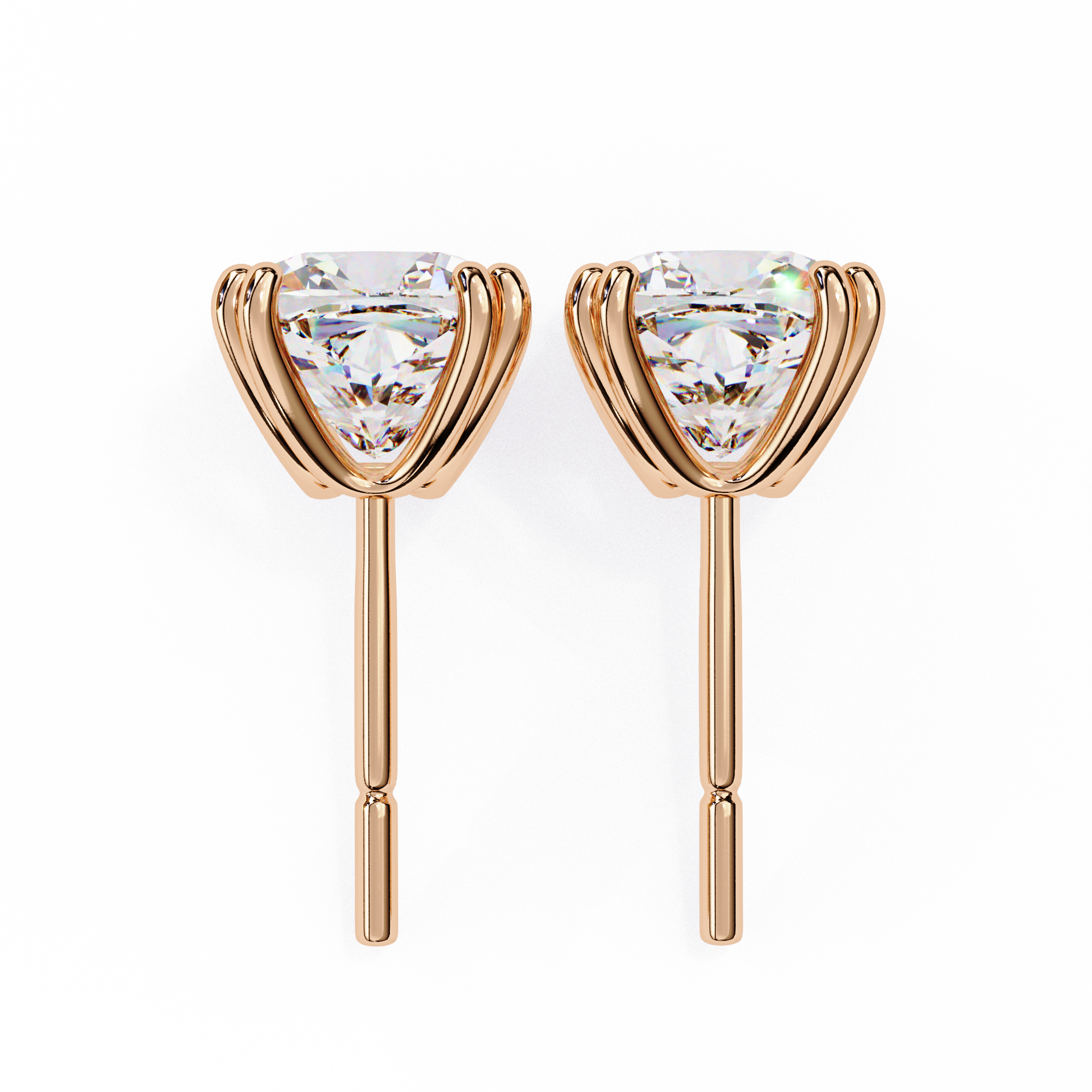 Unique 18K GOLD EARRING WITH LAB-GROWN DIAMOND.