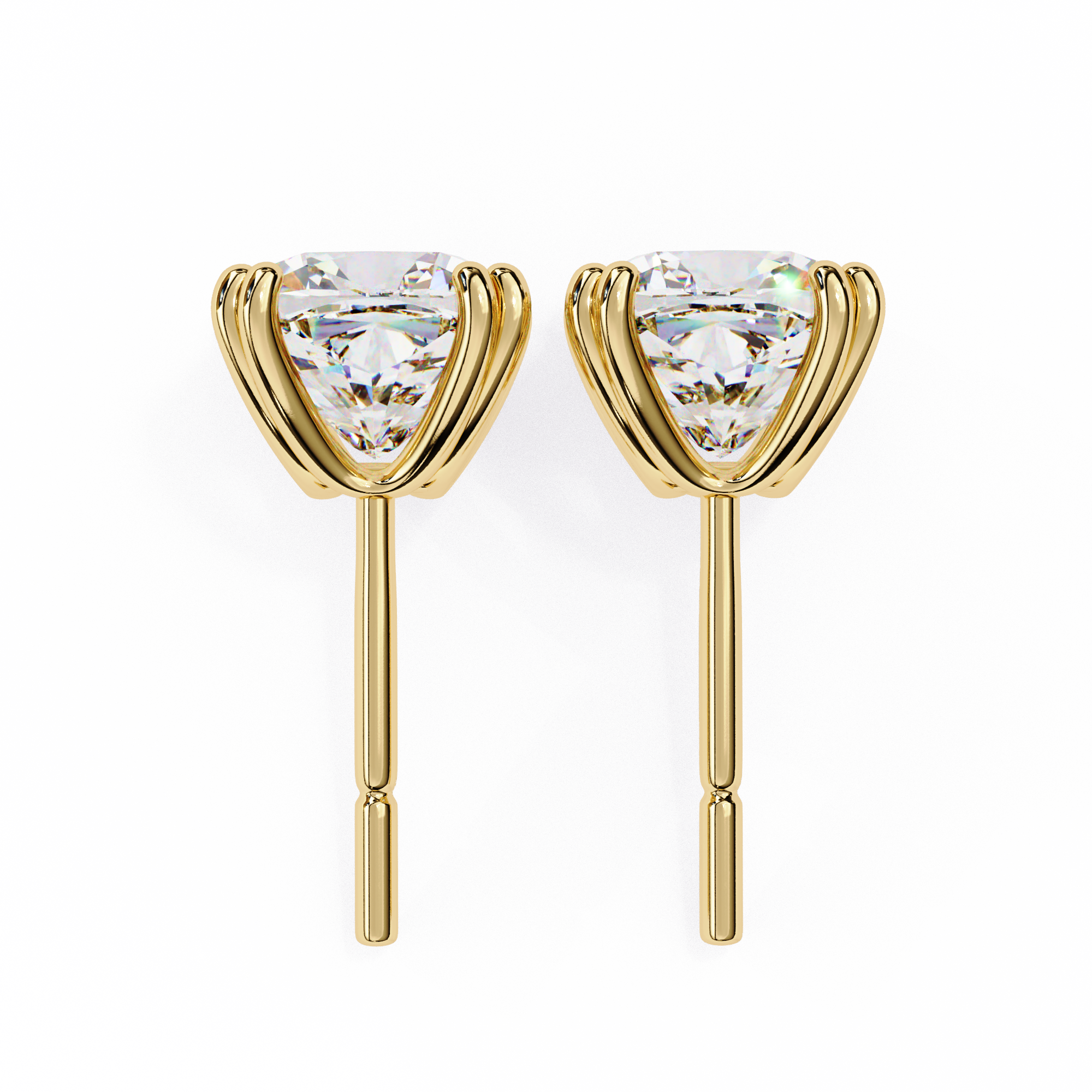 Unique 18K GOLD EARRING WITH LAB-GROWN DIAMOND.