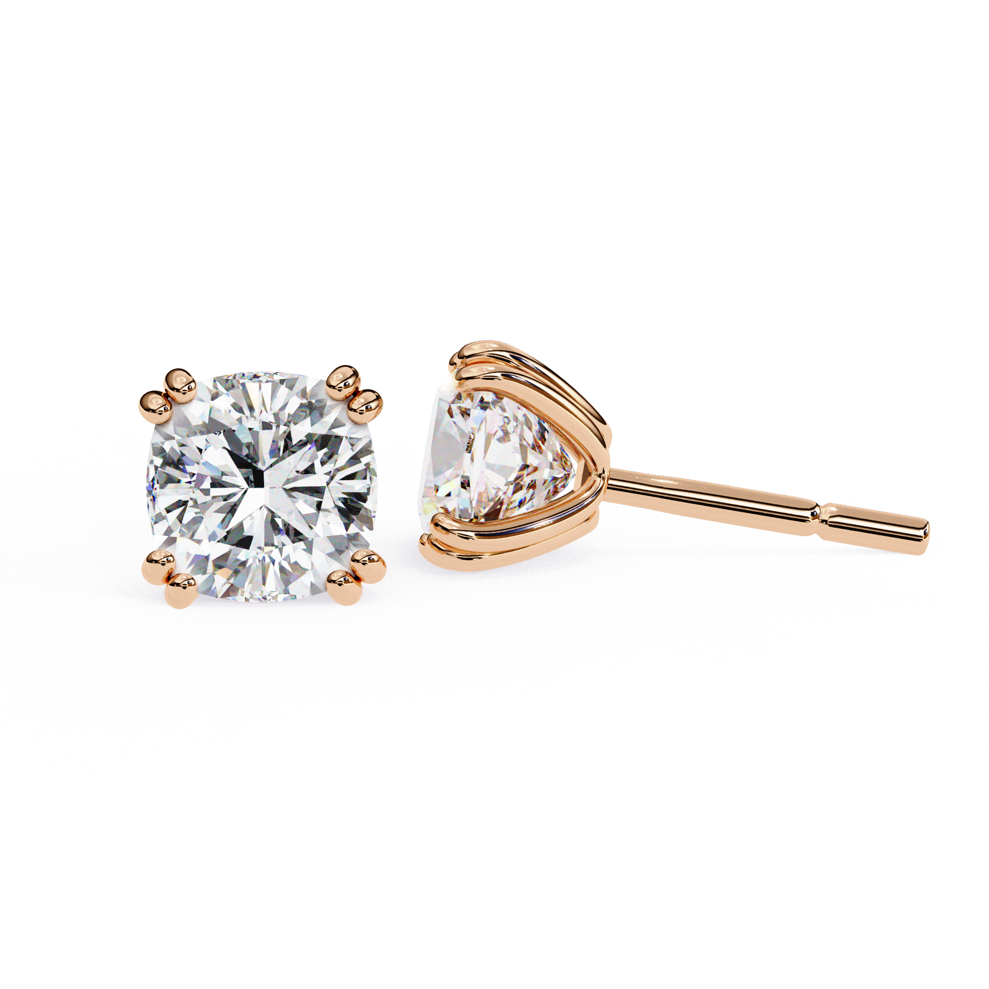 Unique 18K GOLD EARRING WITH LAB-GROWN DIAMOND.