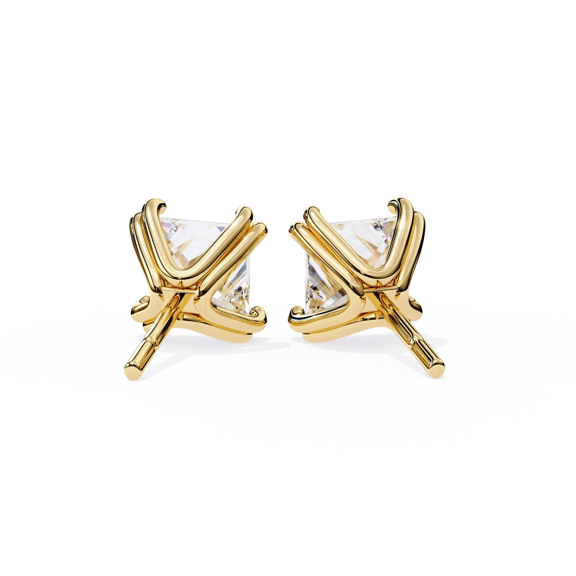 Unique 18K GOLD EARRING WITH LAB-GROWN DIAMOND.