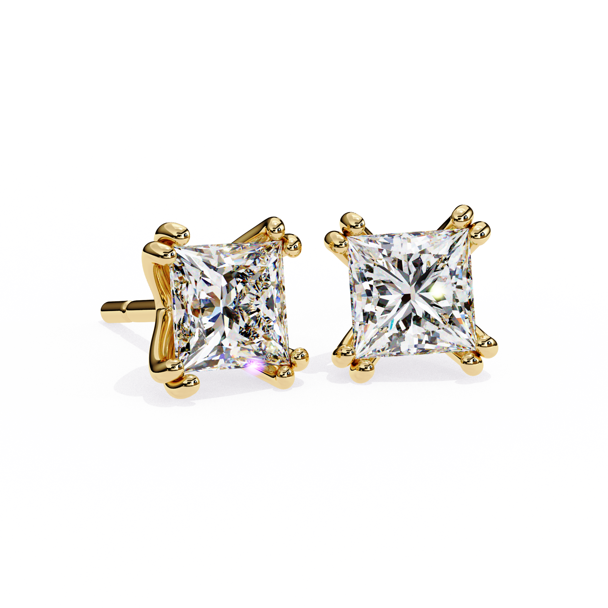 Unique 18K GOLD EARRING WITH LAB-GROWN DIAMOND.