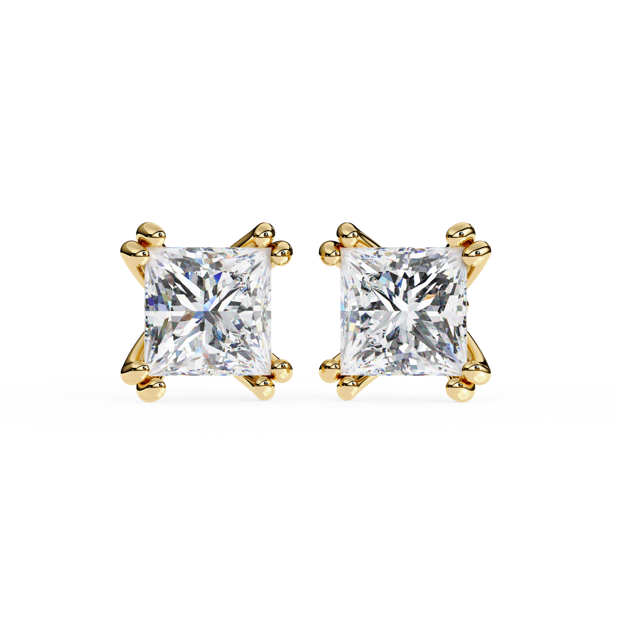 Unique 18K GOLD EARRING WITH LAB-GROWN DIAMOND.