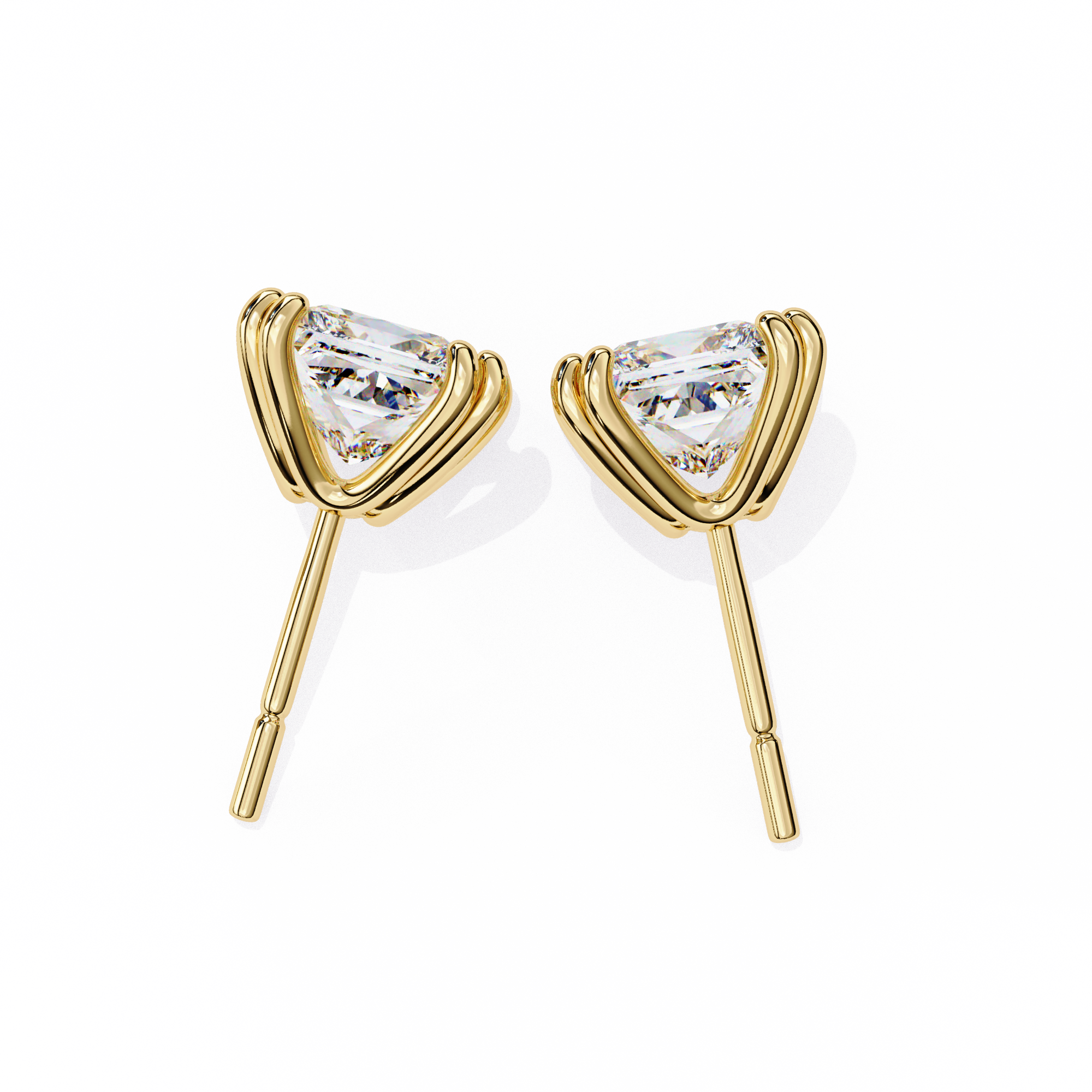 Unique 18K GOLD EARRING WITH LAB-GROWN DIAMOND.