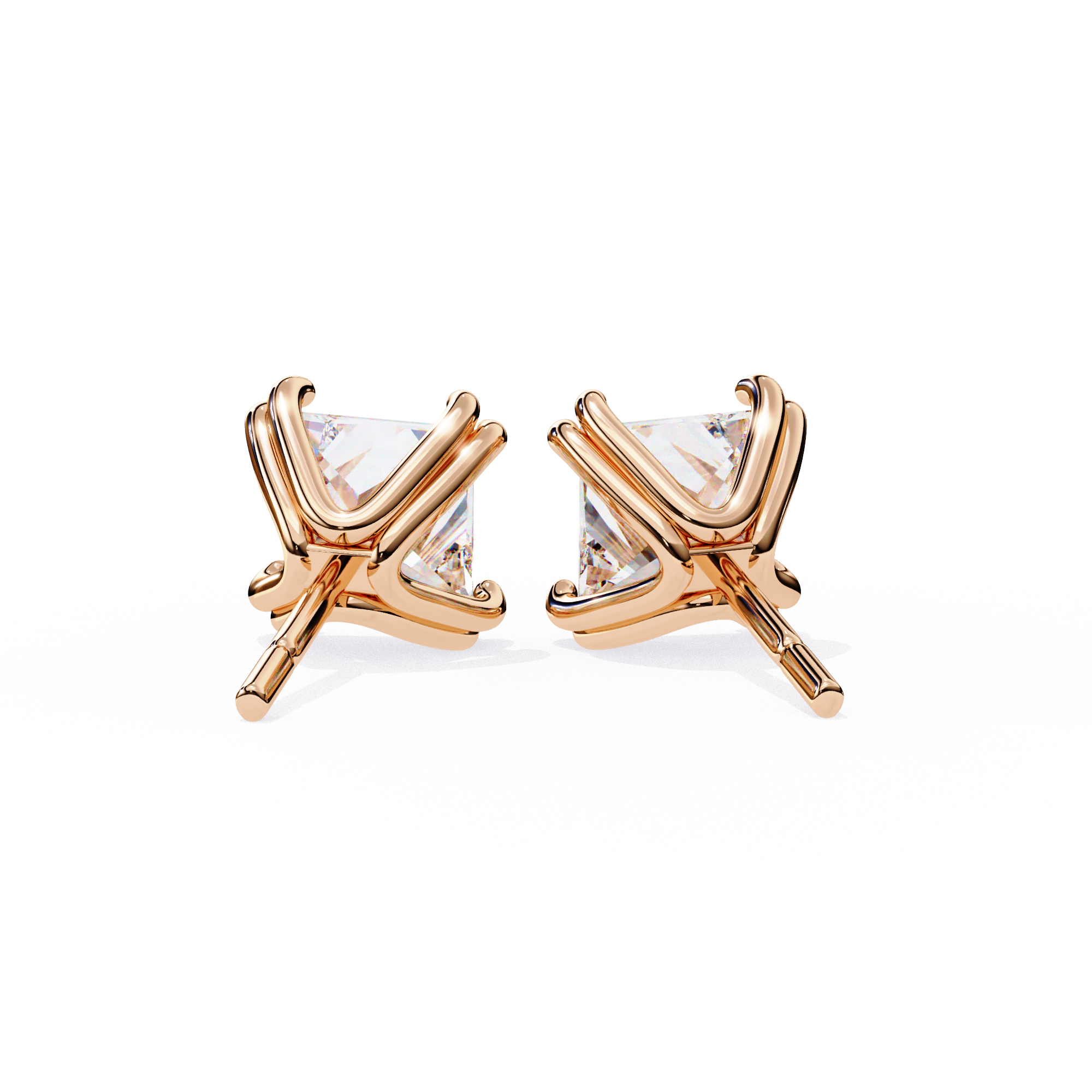 Unique 18K GOLD EARRING WITH LAB-GROWN DIAMOND.