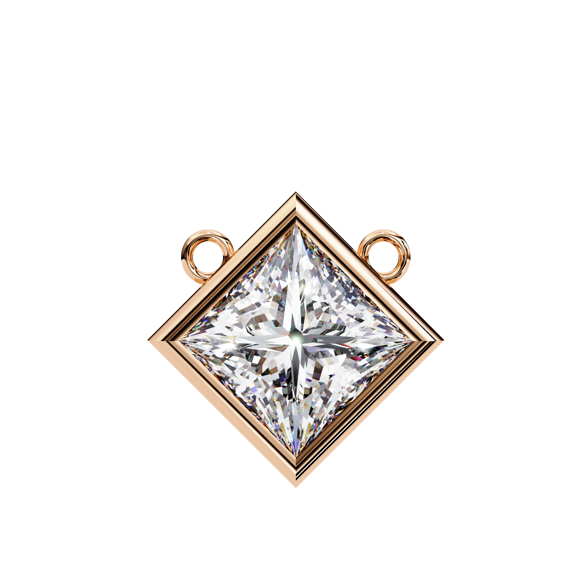 18k Gold  Women Pendant With Fabulous Lab Grown Diamond