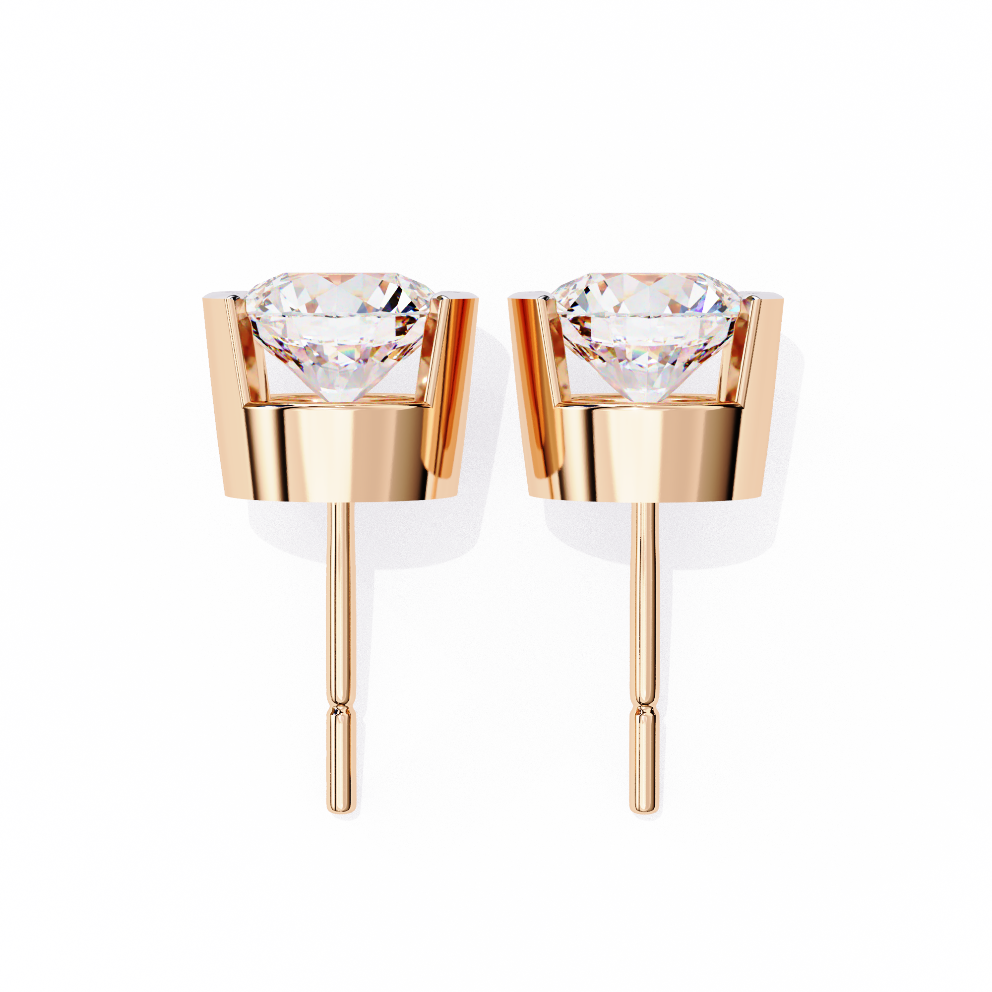 Unique 18K GOLD EARRING WITH LAB-GROWN DIAMOND.