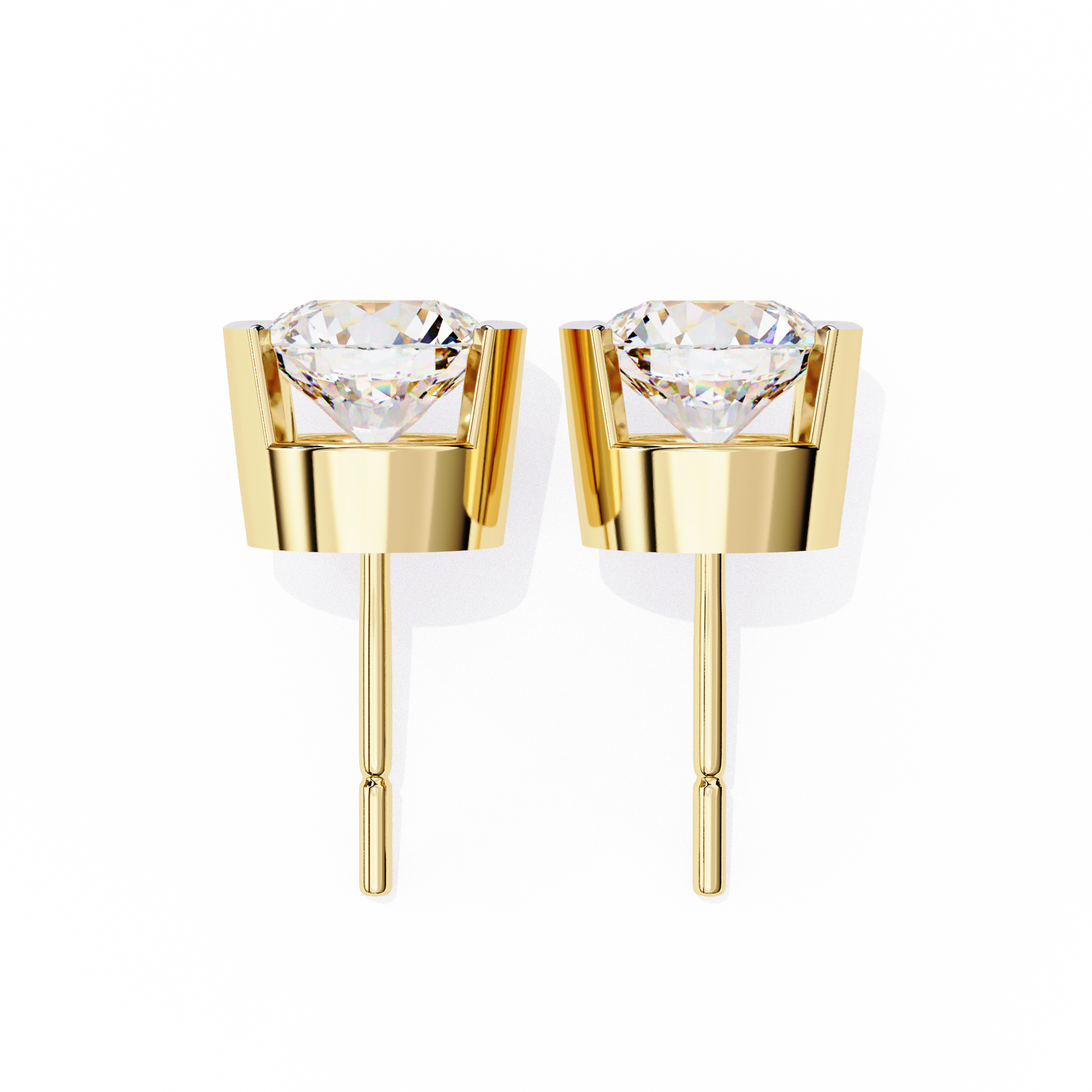 Unique 18K GOLD EARRING WITH LAB-GROWN DIAMOND.